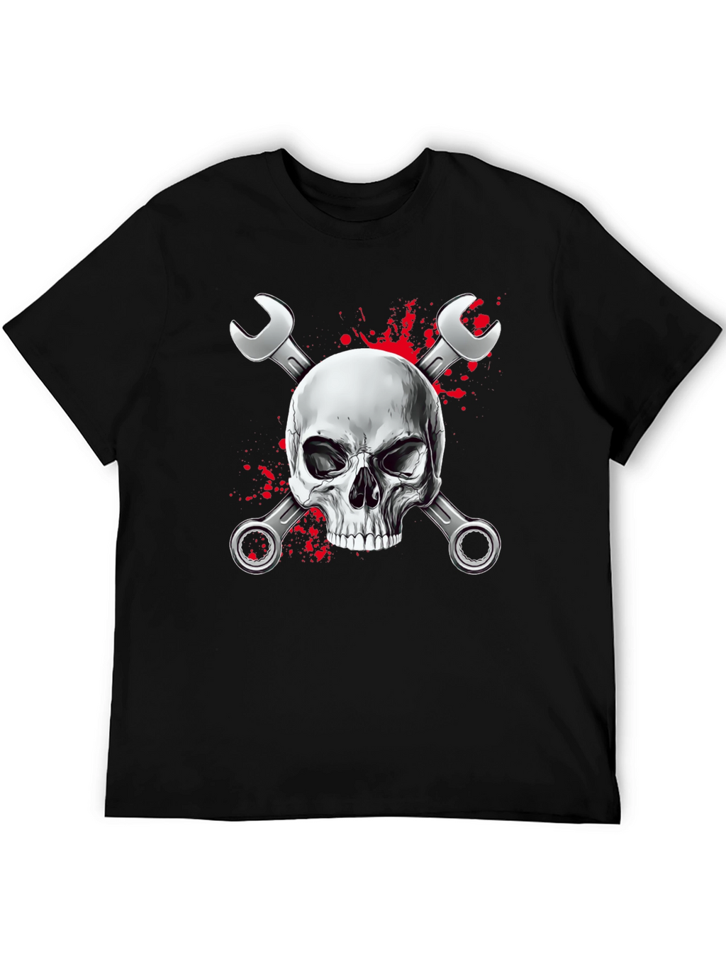 Skull & Wrenches Graphic Black T-Shirt