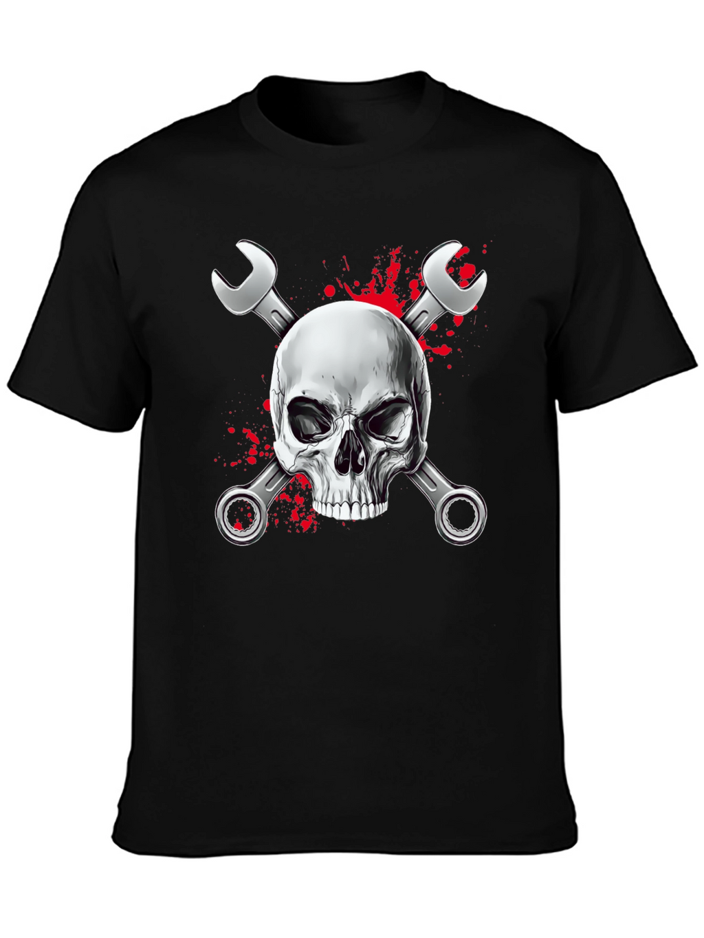 Skull & Wrenches Graphic Black T-Shirt