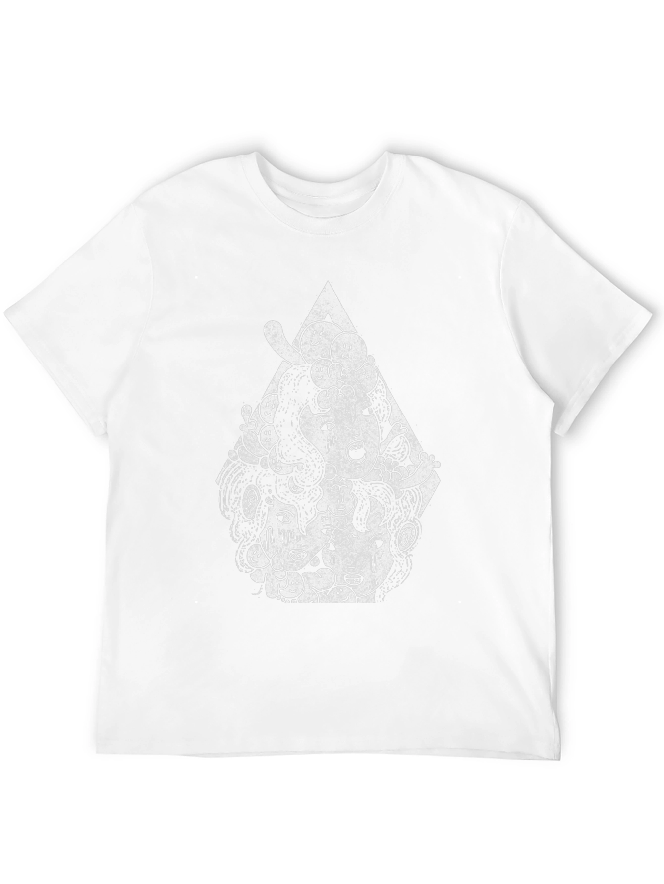 Unique Graphic Print Tee - Artsy Black T-Shirt