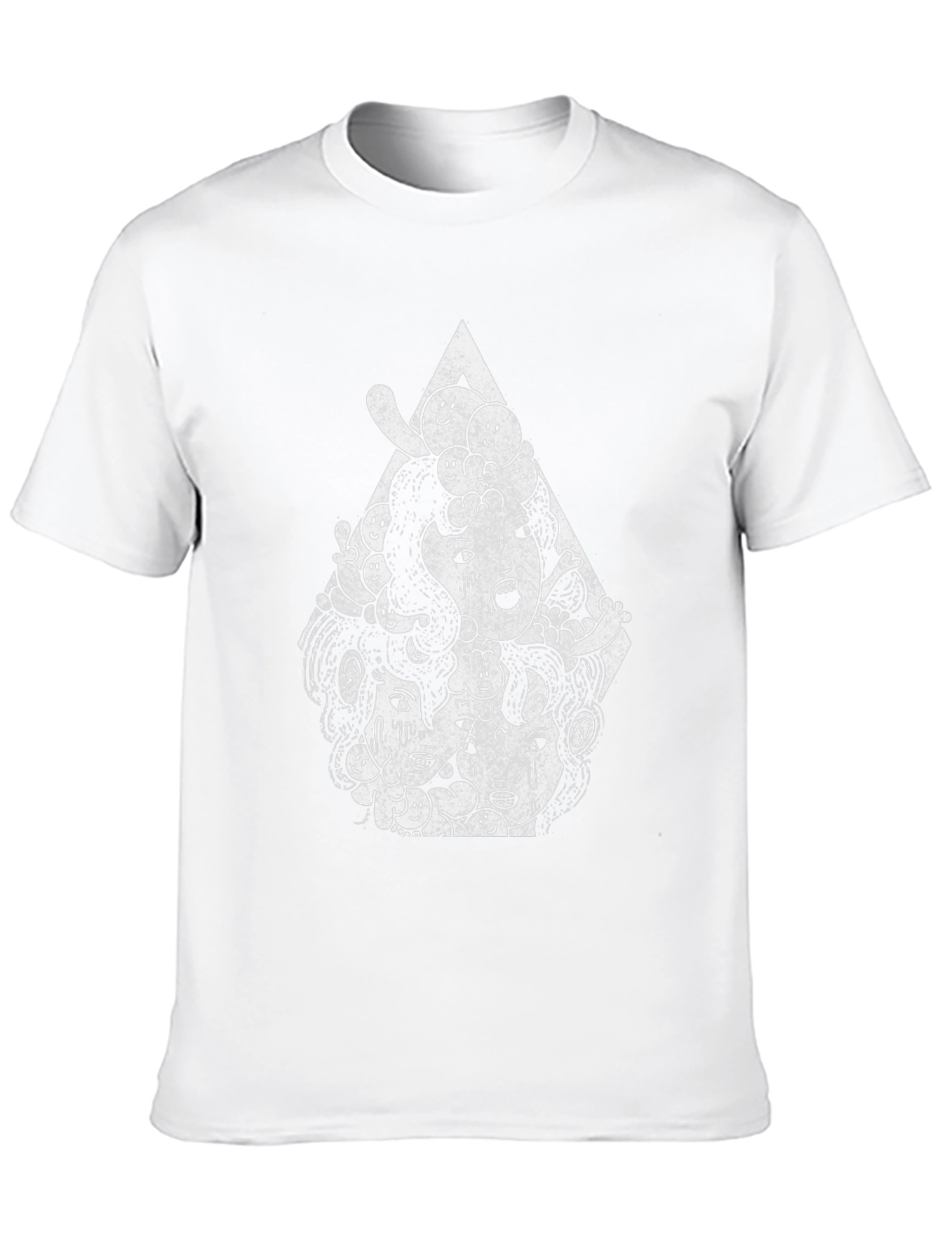 Unique Graphic Print Tee - Artsy Black T-Shirt