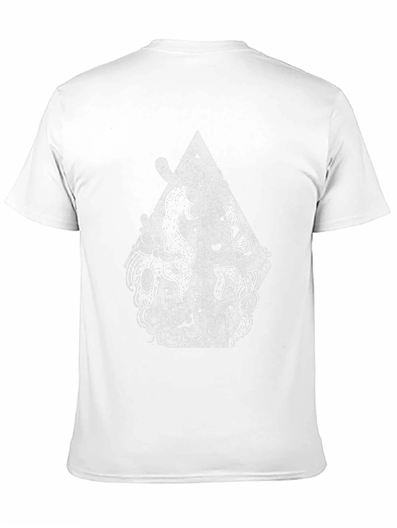 Unique Graphic Print Tee - Artsy Black T-Shirt