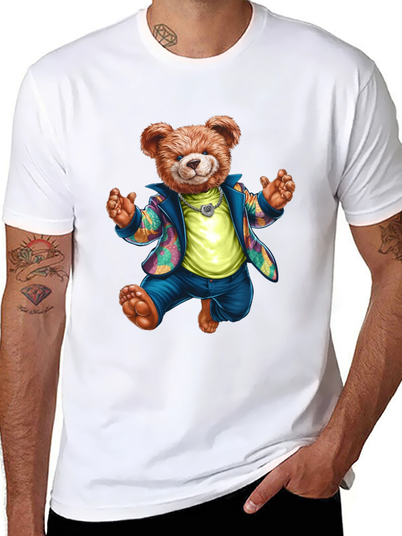 Cool Teddy Bear Graphic Tee - Stylish & Fun!
