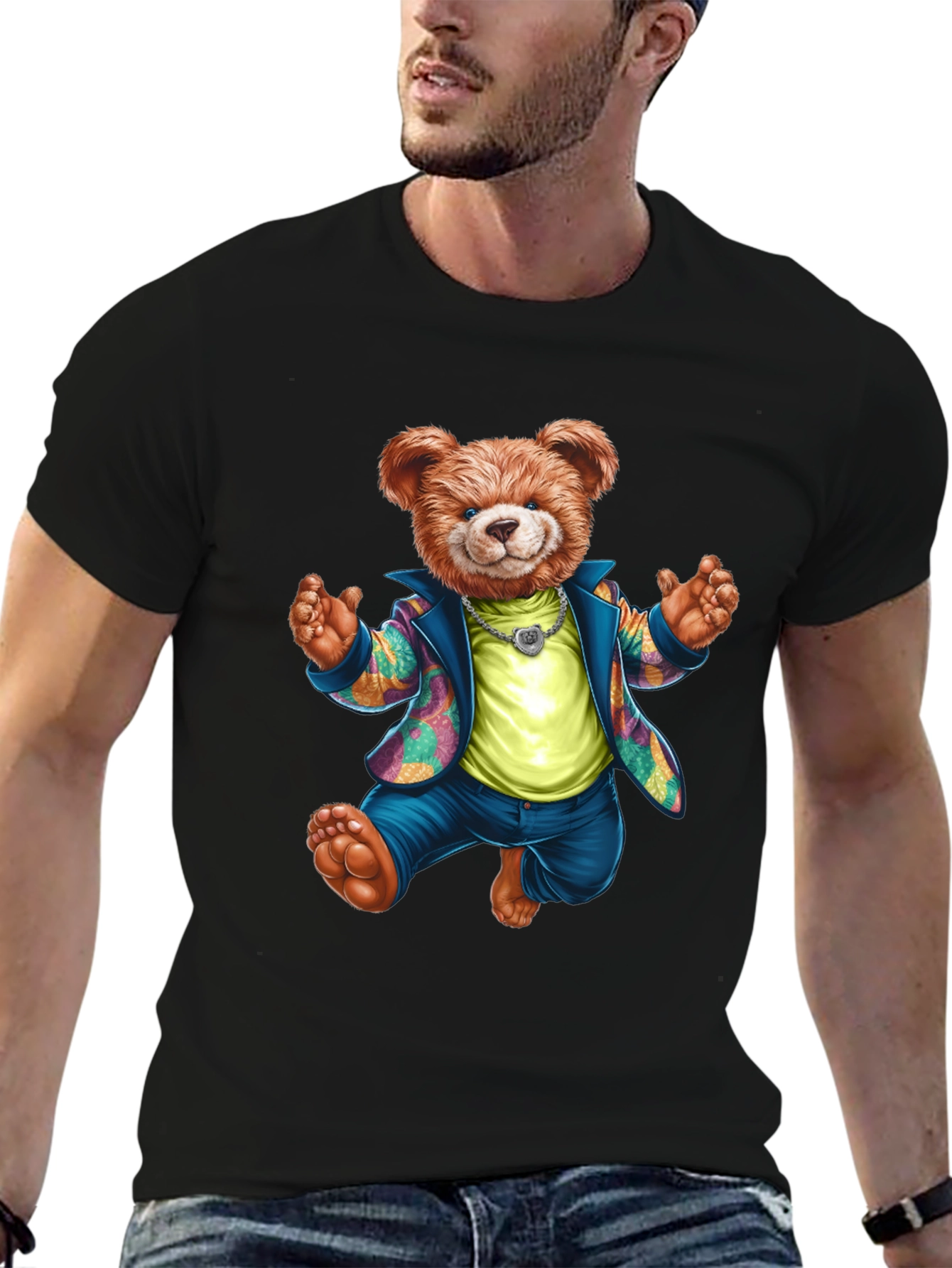 Cool Teddy Bear Graphic Tee - Stylish & Fun!