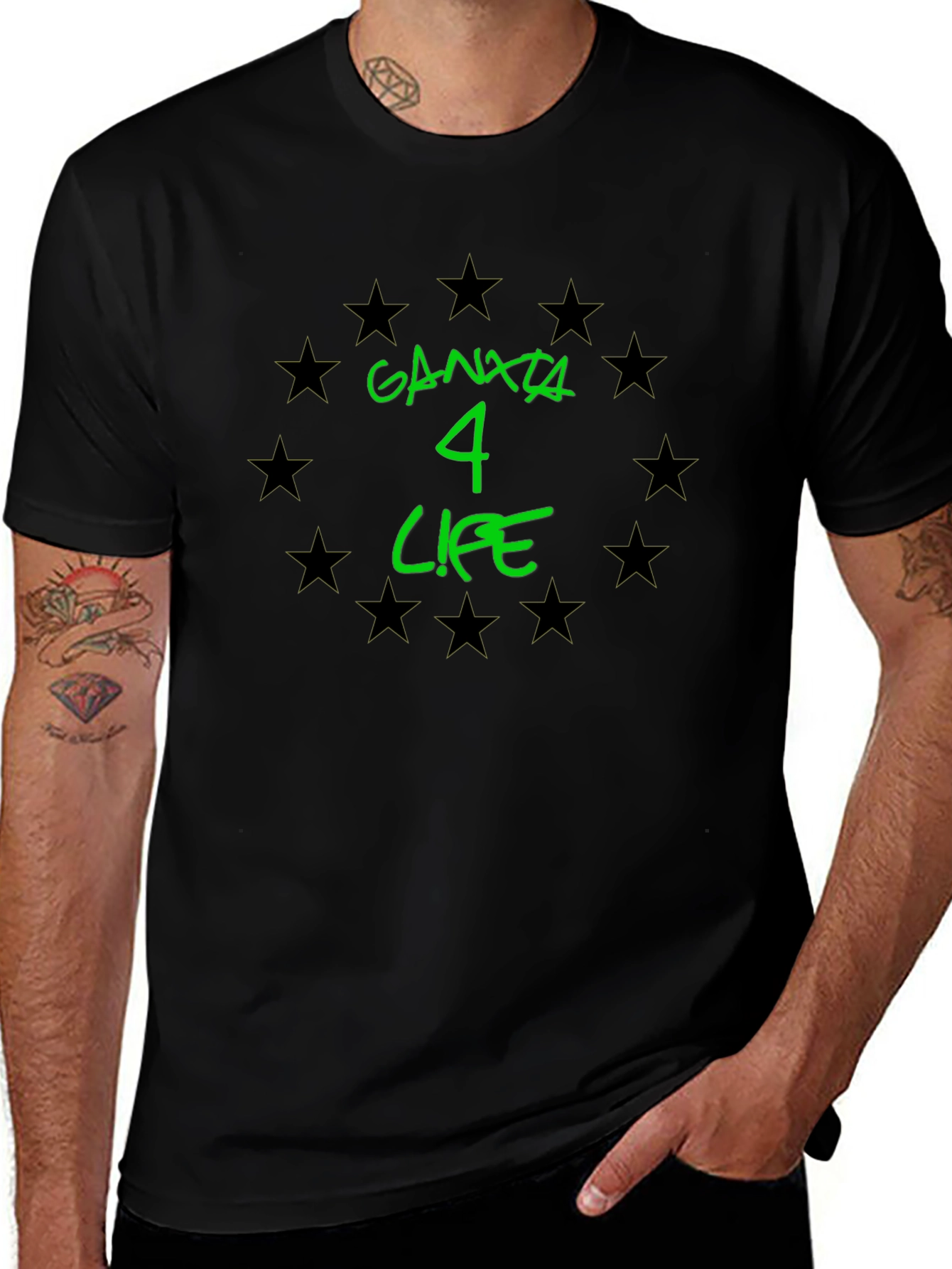 Ganxta 4 Life Graphic Tee - Black