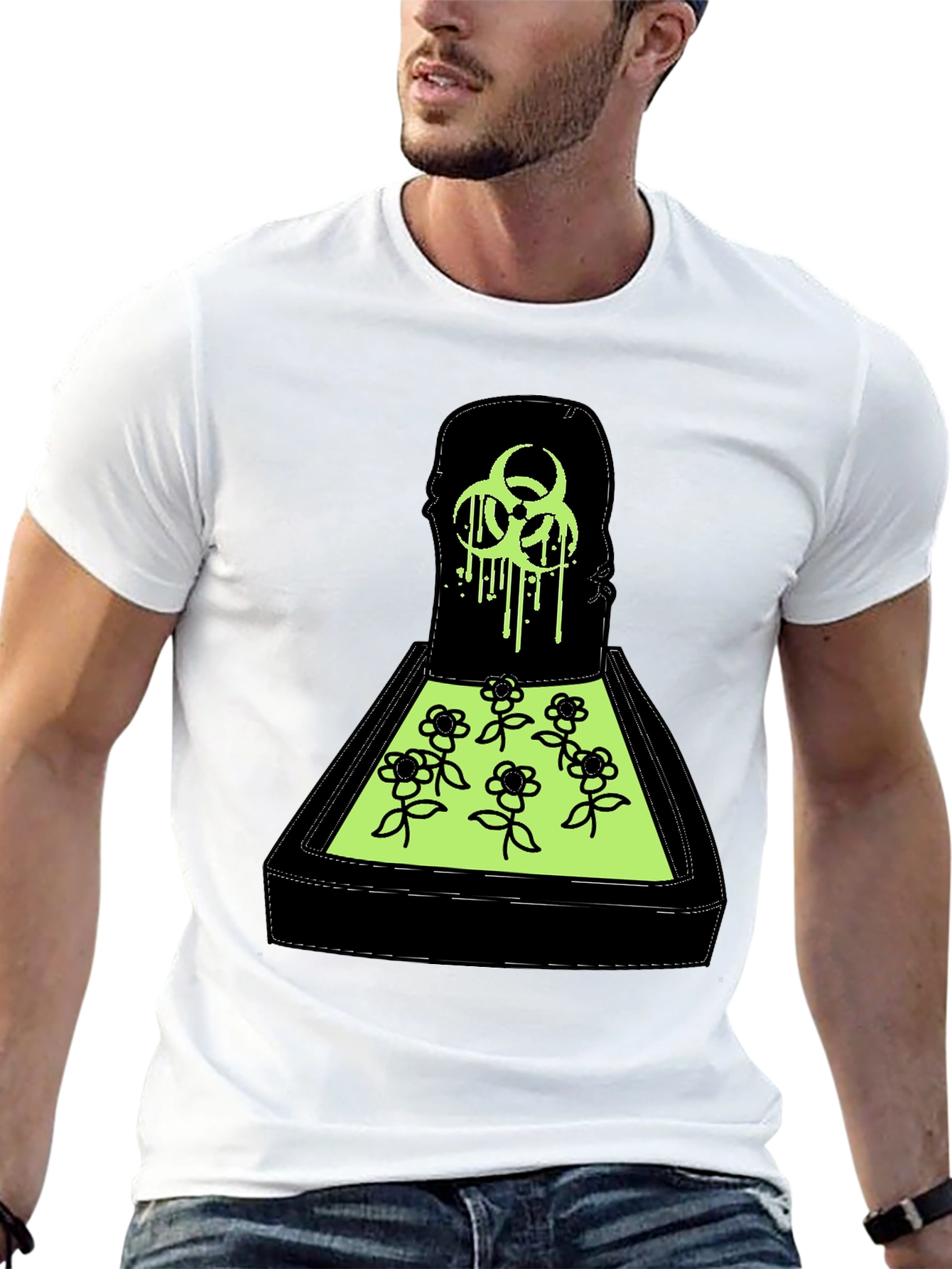 Biohazard Flower Bed Graphic T-Shirt