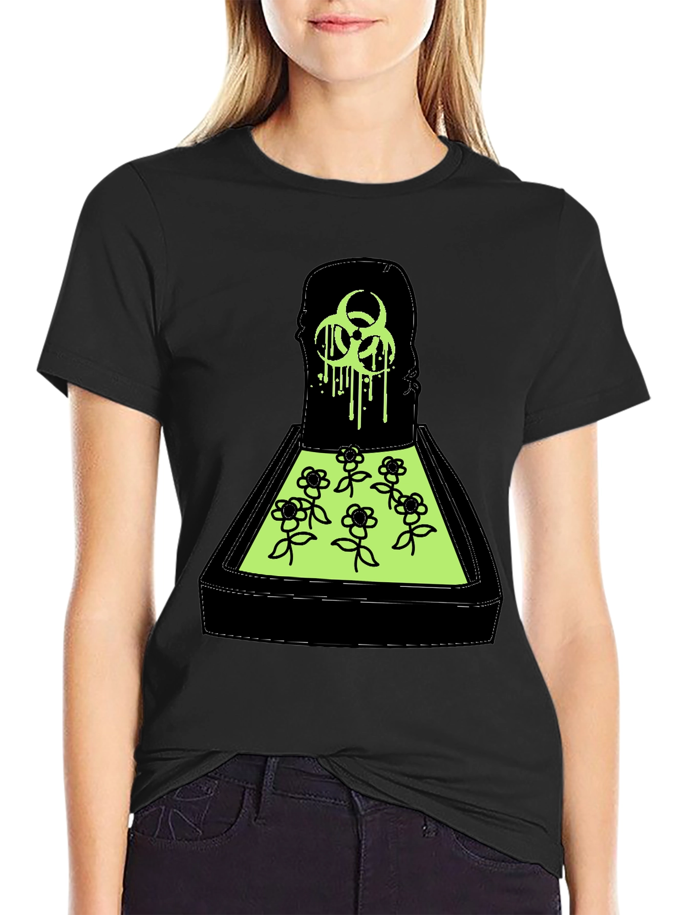 Biohazard Flower Bed Graphic T-Shirt