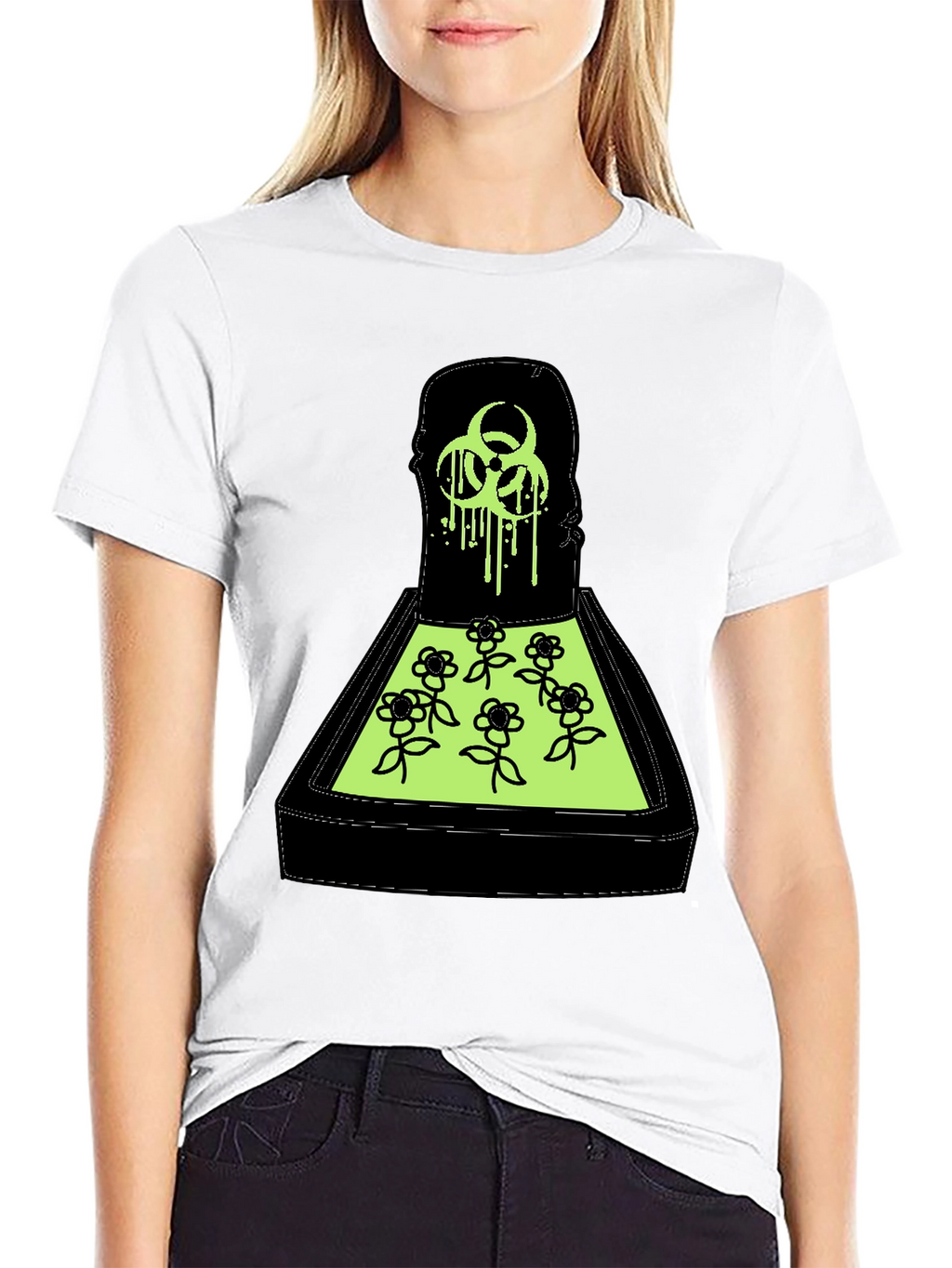Biohazard Flower Bed Graphic T-Shirt