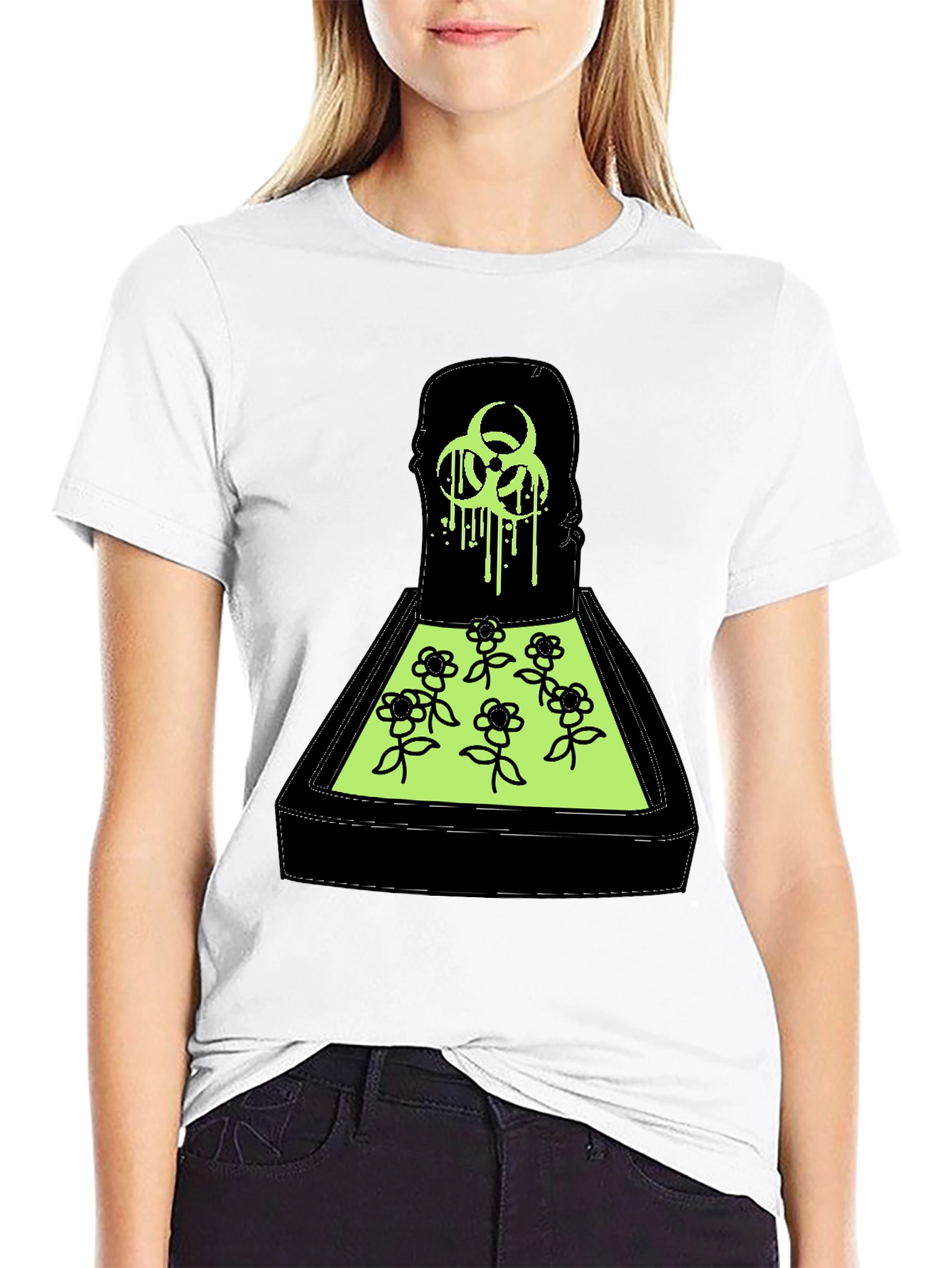 Biohazard Flower Bed Graphic T-Shirt