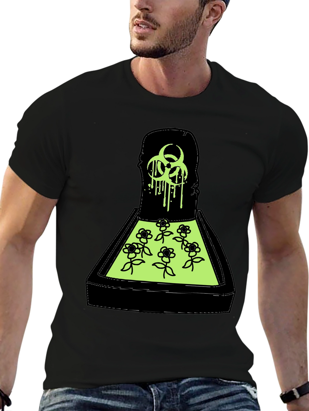 Biohazard Flower Bed Graphic T-Shirt