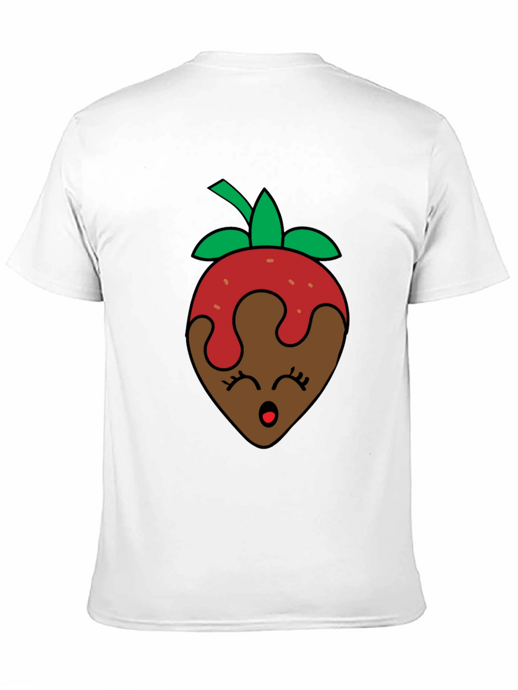 Chocolate Strawberry Face Graphic T-Shirt