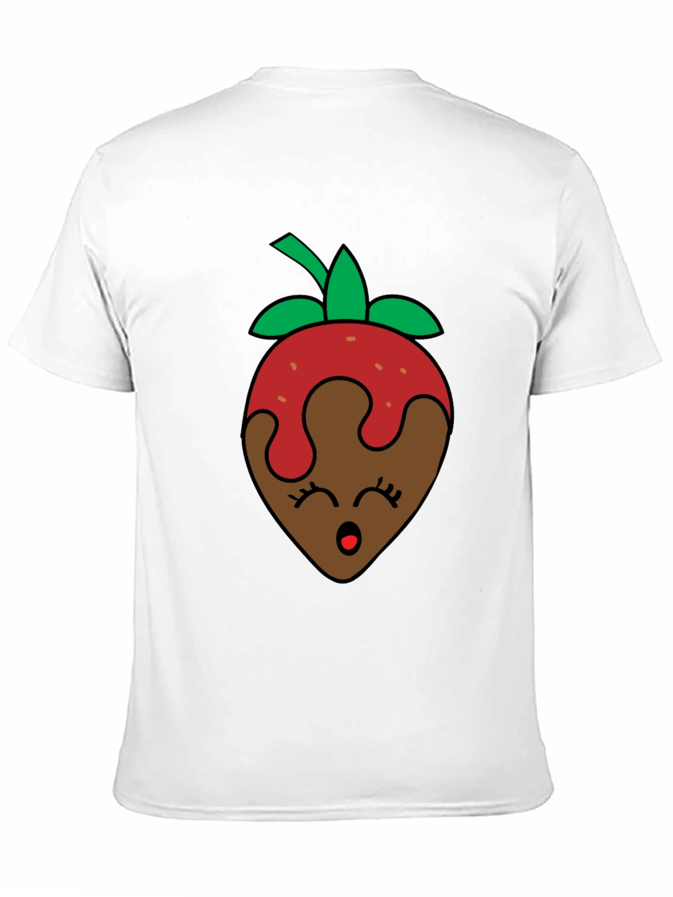 Chocolate Strawberry Face Graphic T-Shirt