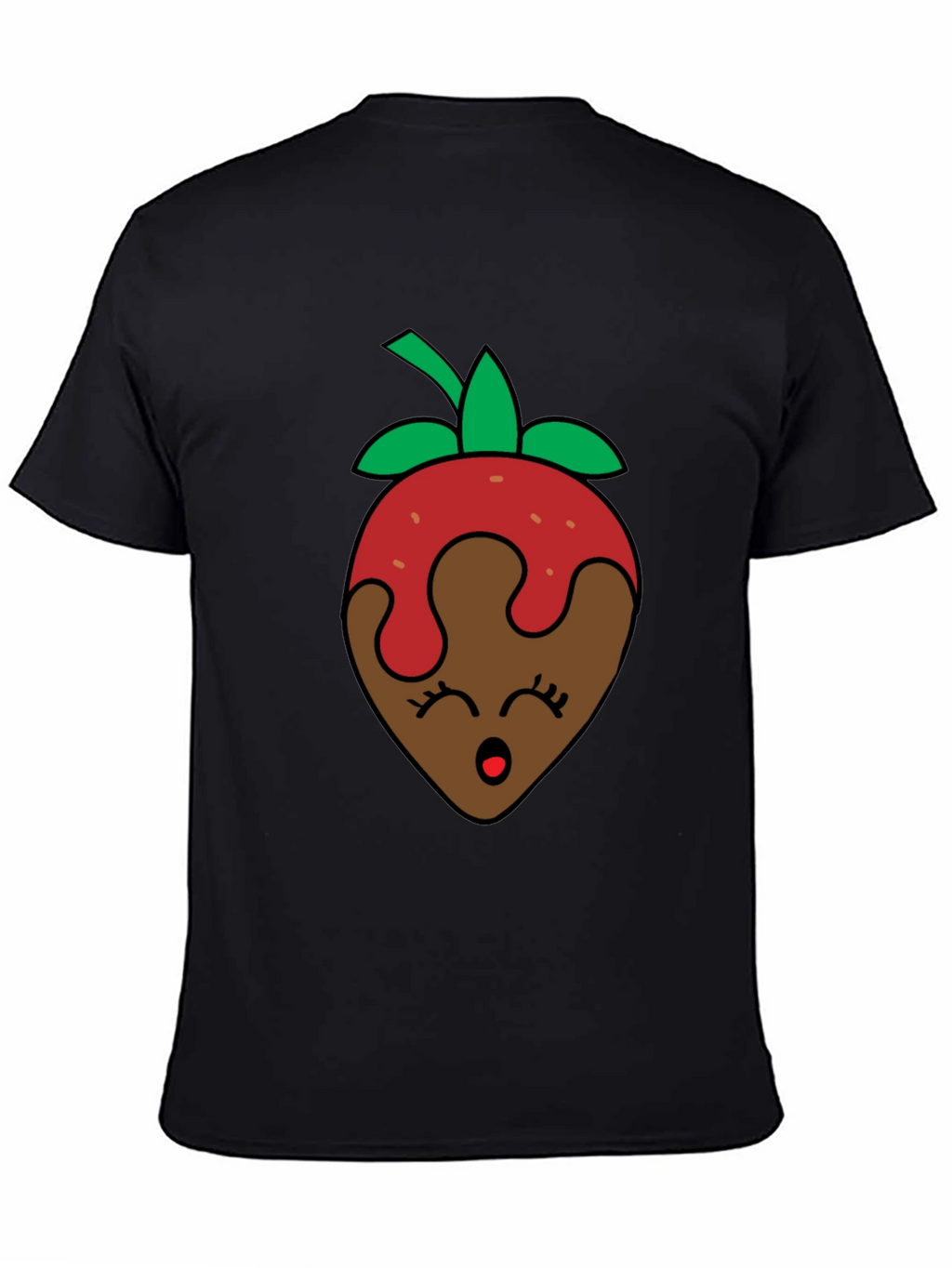 Chocolate Strawberry Face Graphic T-Shirt