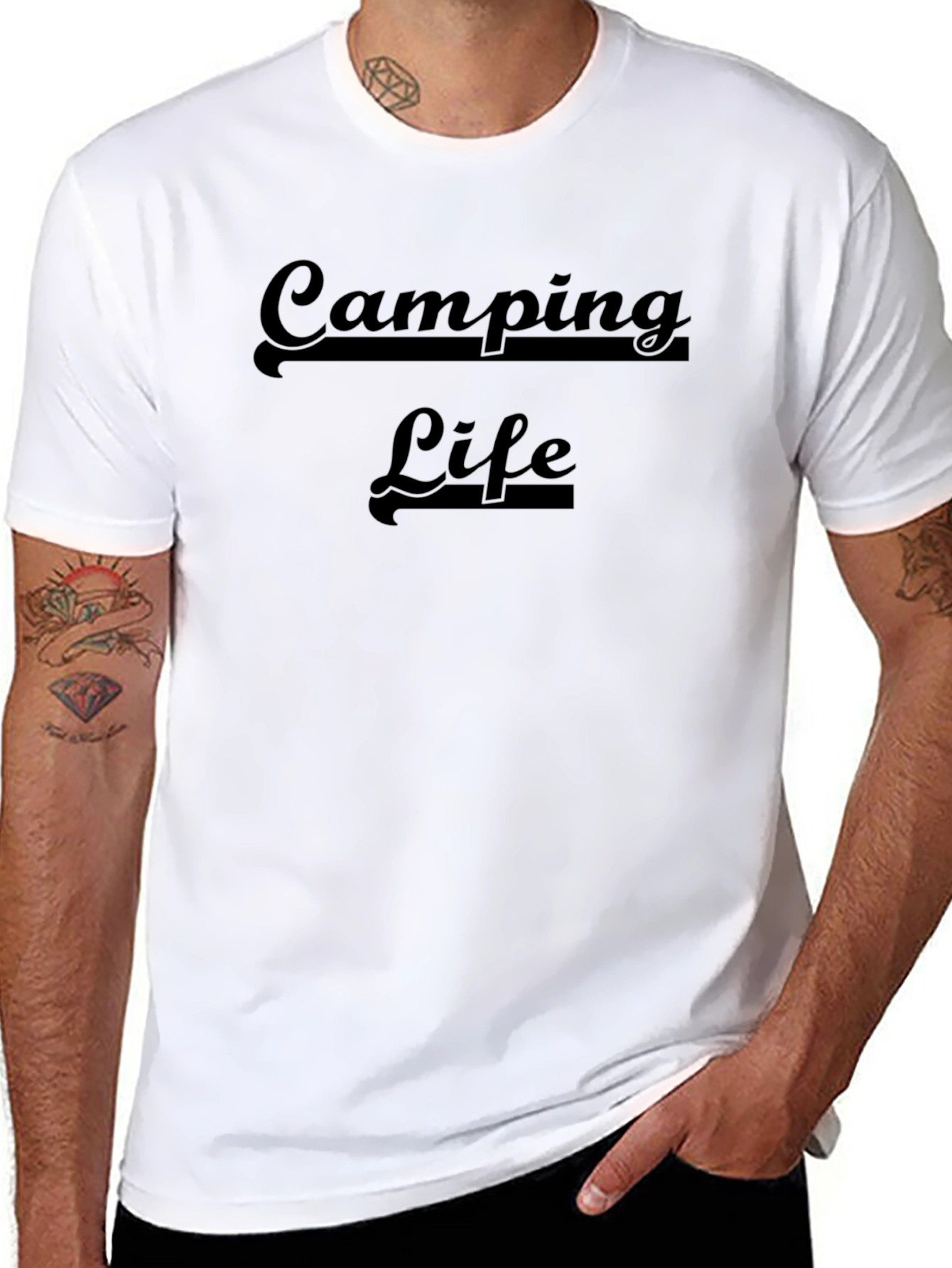 Camping Life Graphic T-Shirt - Black