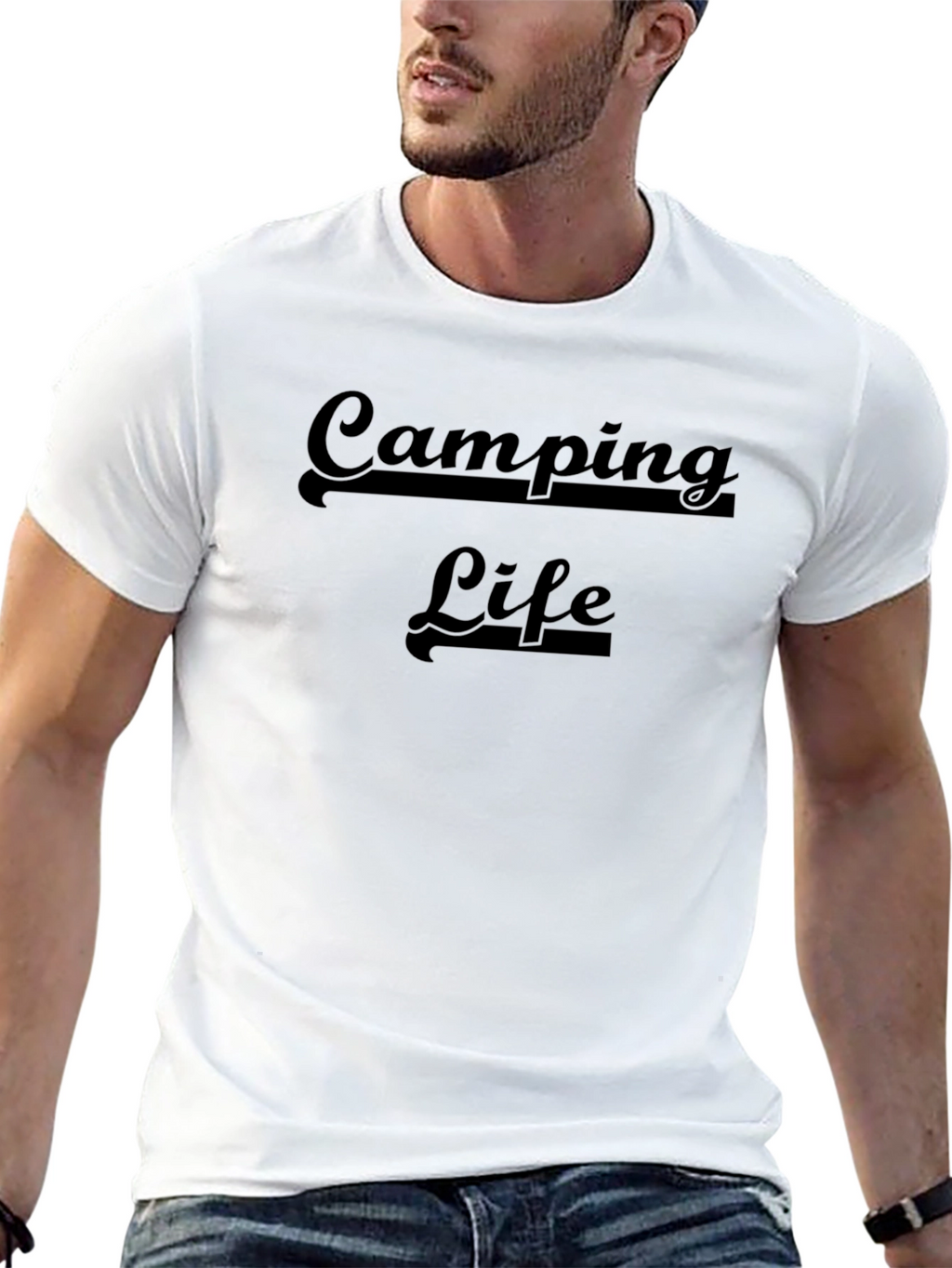 Camping Life Graphic T-Shirt - Black