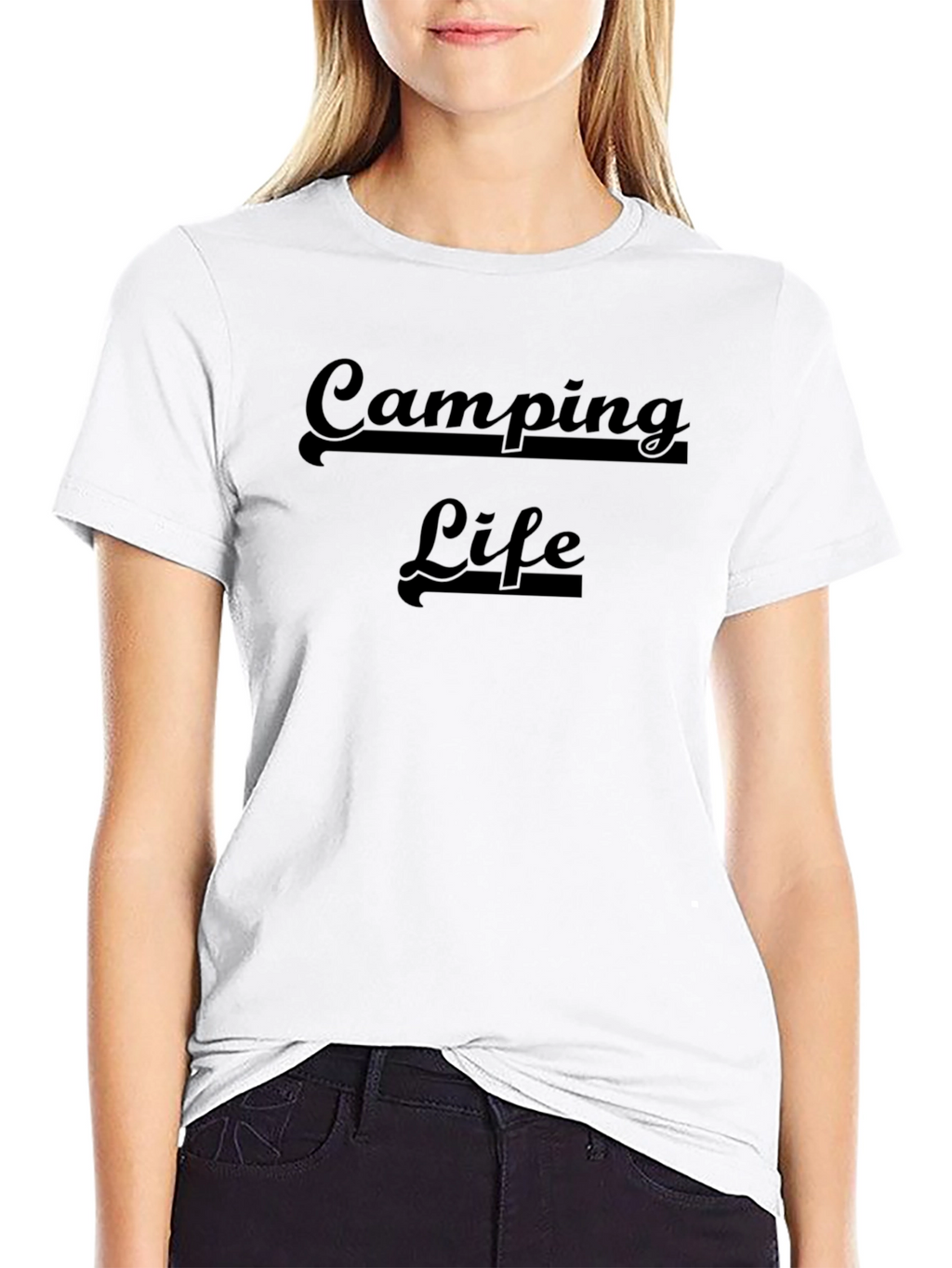 Camping Life Graphic T-Shirt - Black
