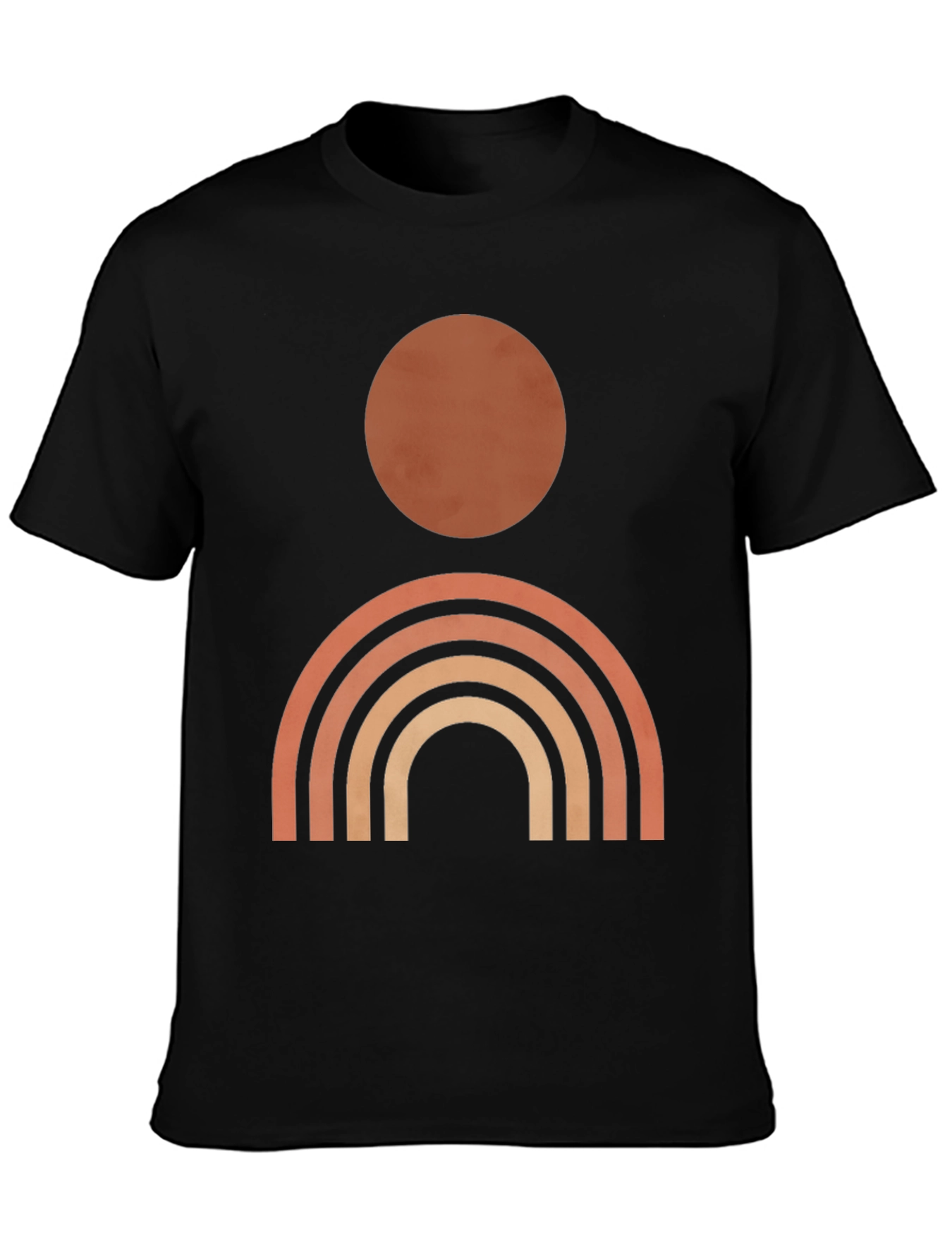 Minimalist Sun and Rainbow Graphic Tee