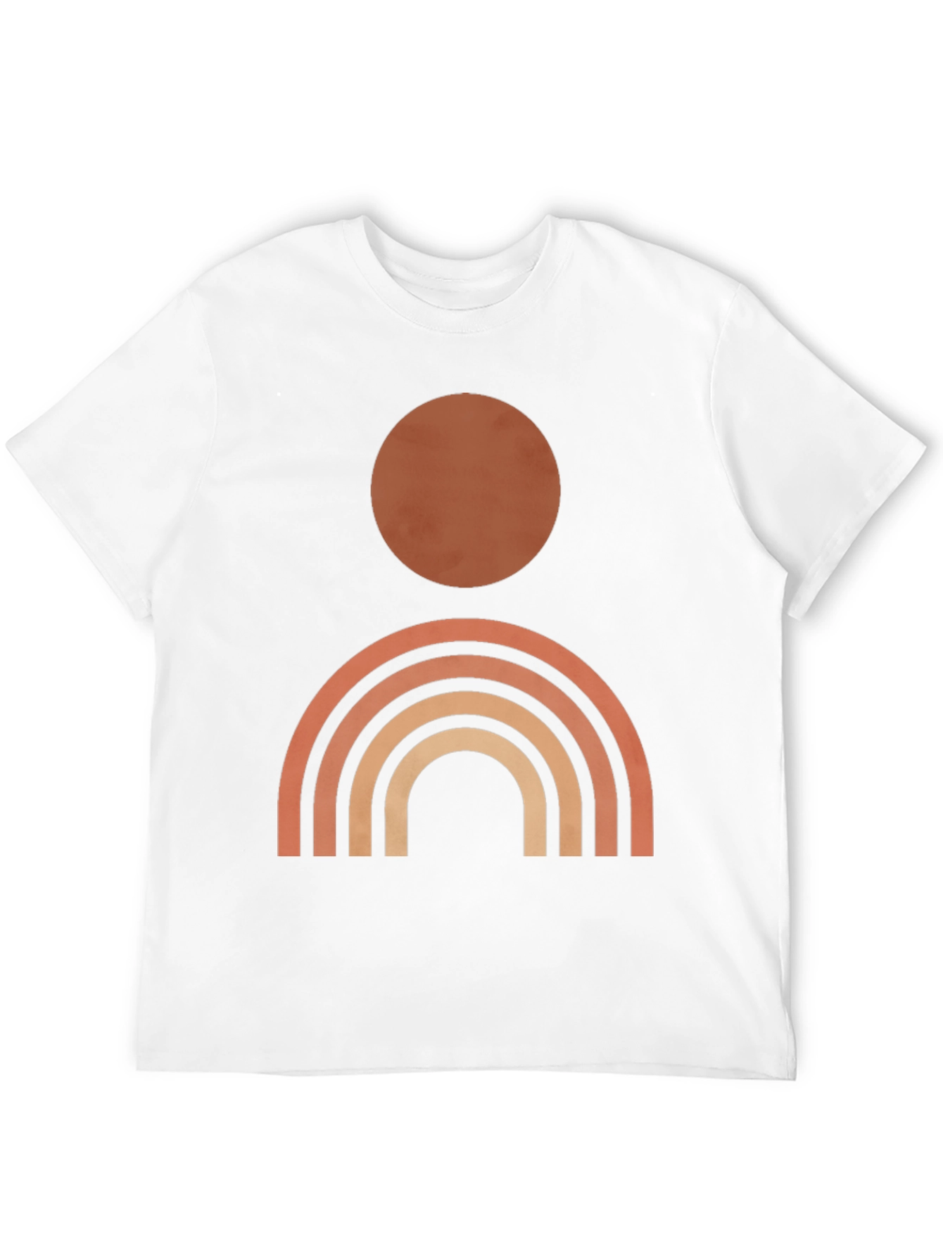 Minimalist Sun and Rainbow Graphic Tee