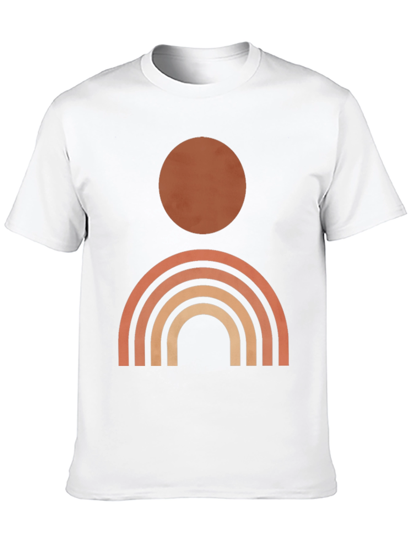 Minimalist Sun and Rainbow Graphic Tee