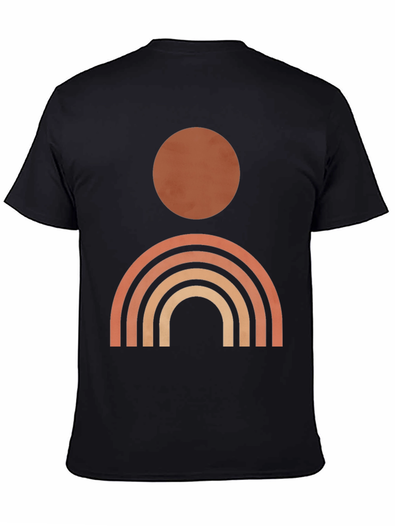 Minimalist Sun and Rainbow Graphic Tee
