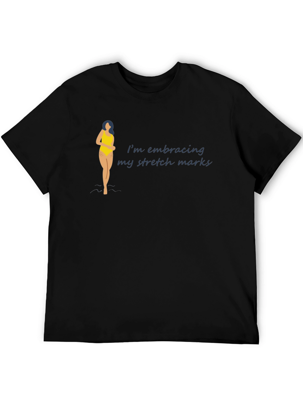 Embrace Stretch Marks Black T-Shirt