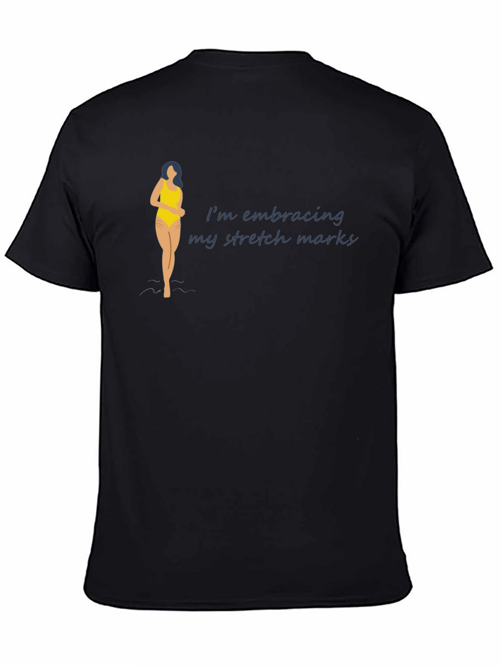 Embrace Stretch Marks Black T-Shirt