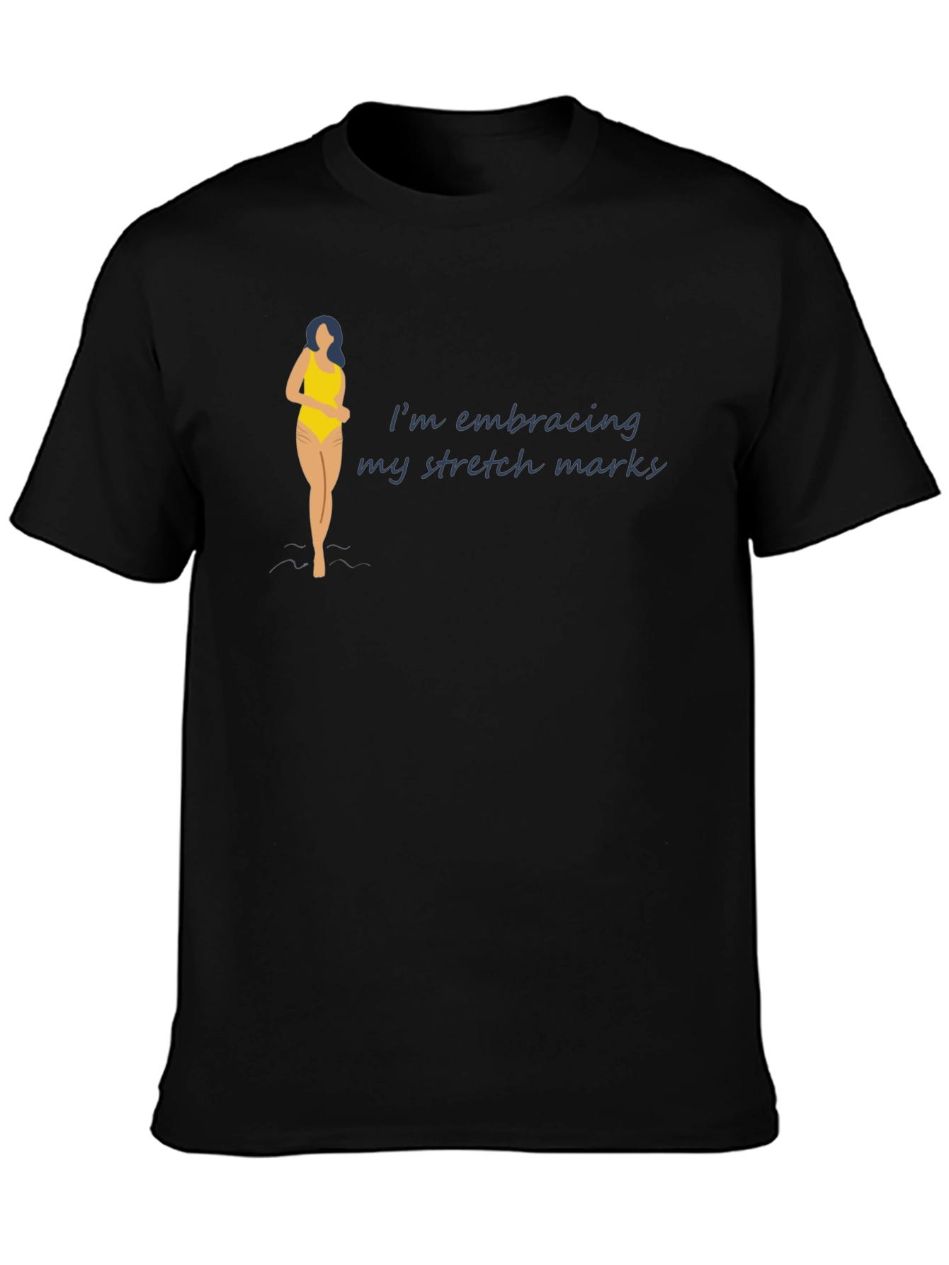 Embrace Stretch Marks Black T-Shirt