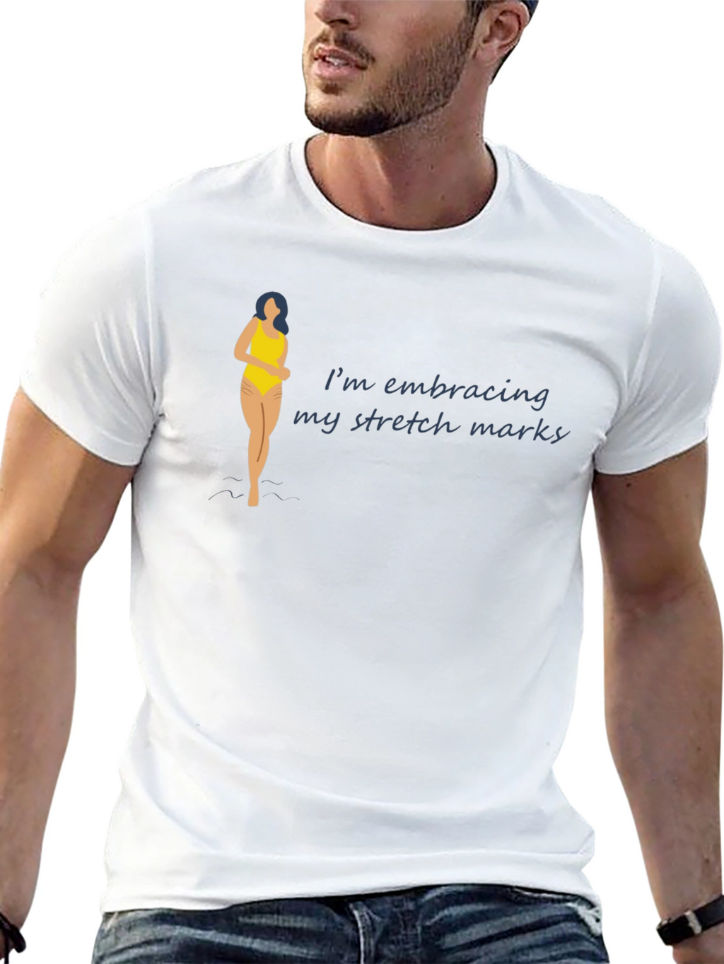 Embrace Stretch Marks Black T-Shirt