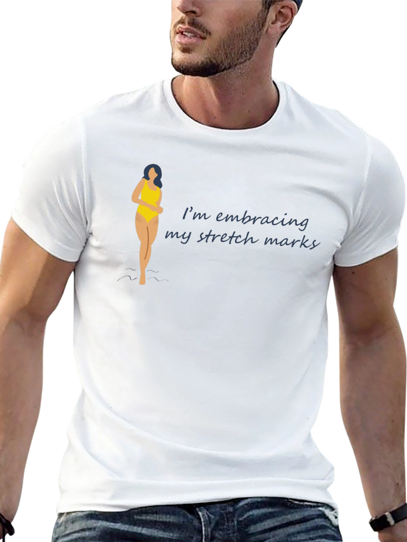 Embrace Stretch Marks Black T-Shirt