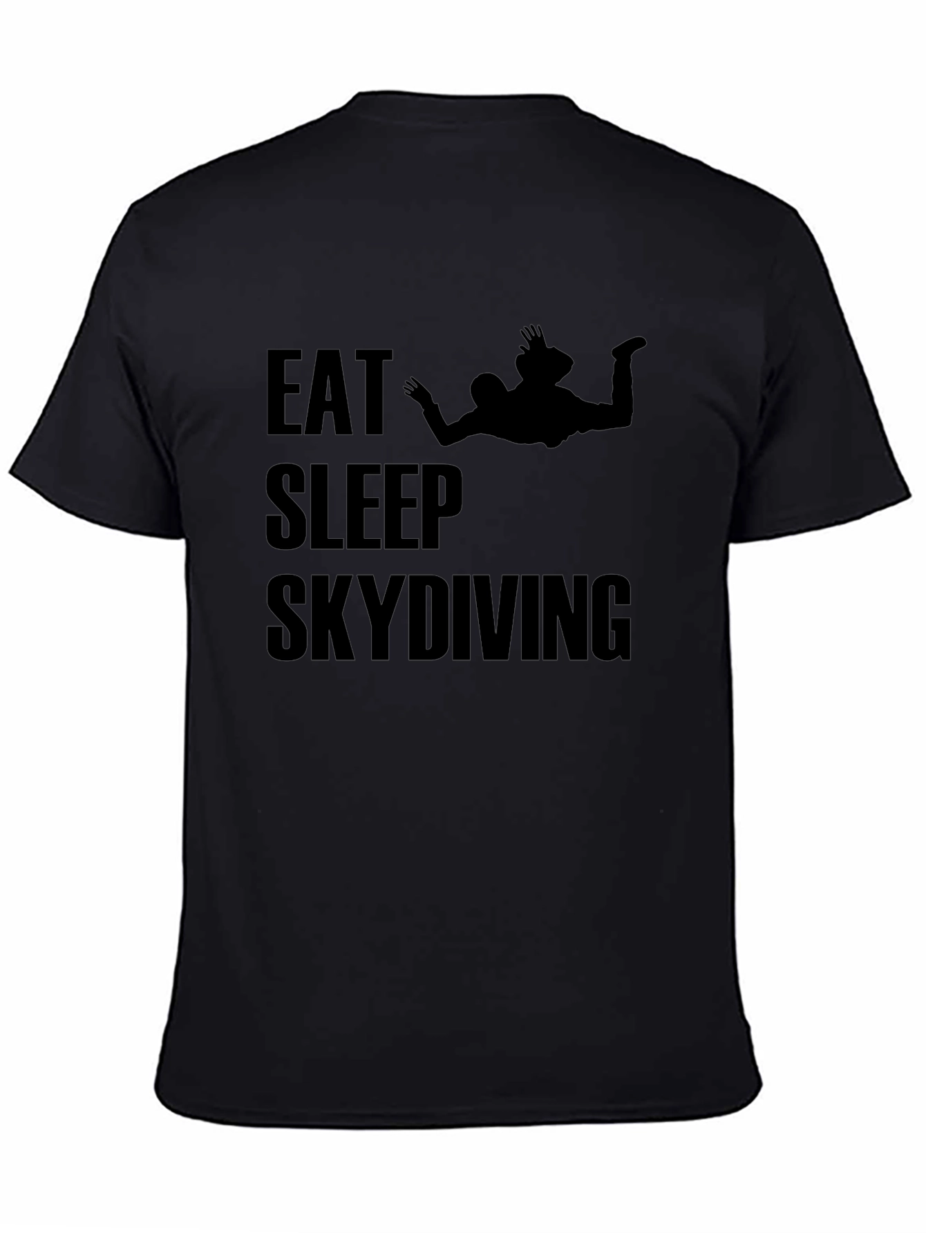 Eat Sleep Skydiving T-Shirt - Black Graphic Tee