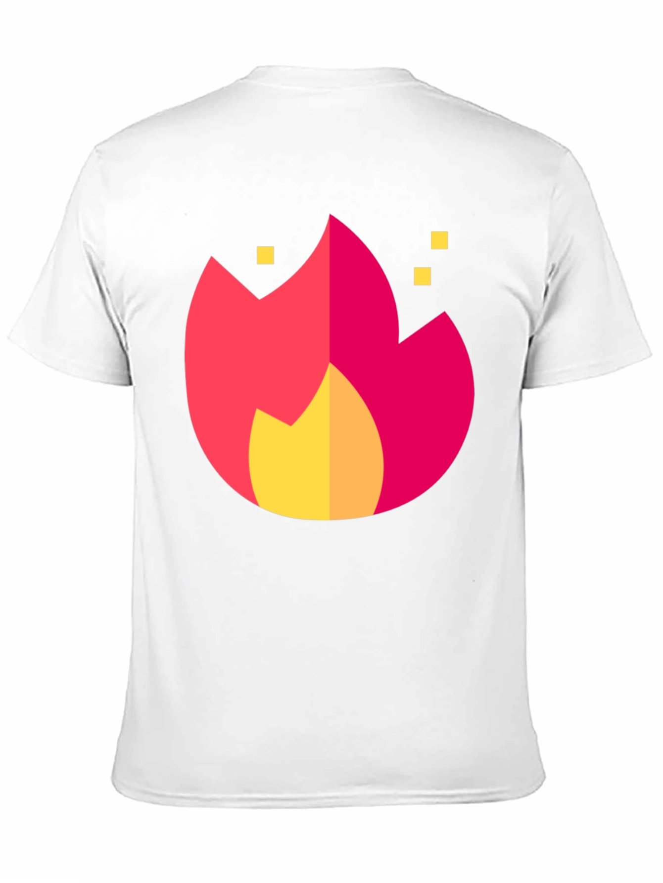 Bold Flame Graphic Tee - Black Crew Neck