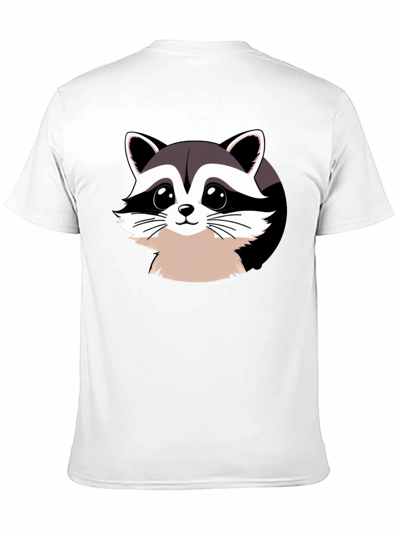 Cartoon Raccoon Graphic Black T-Shirt