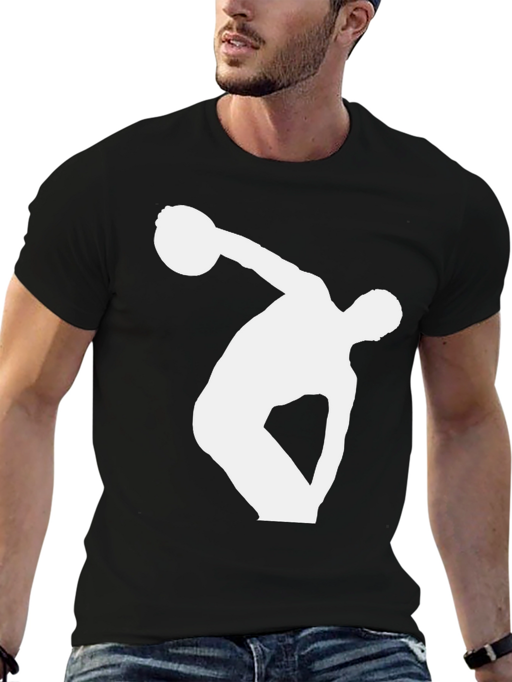 Black Discus Thrower Graphic Tee