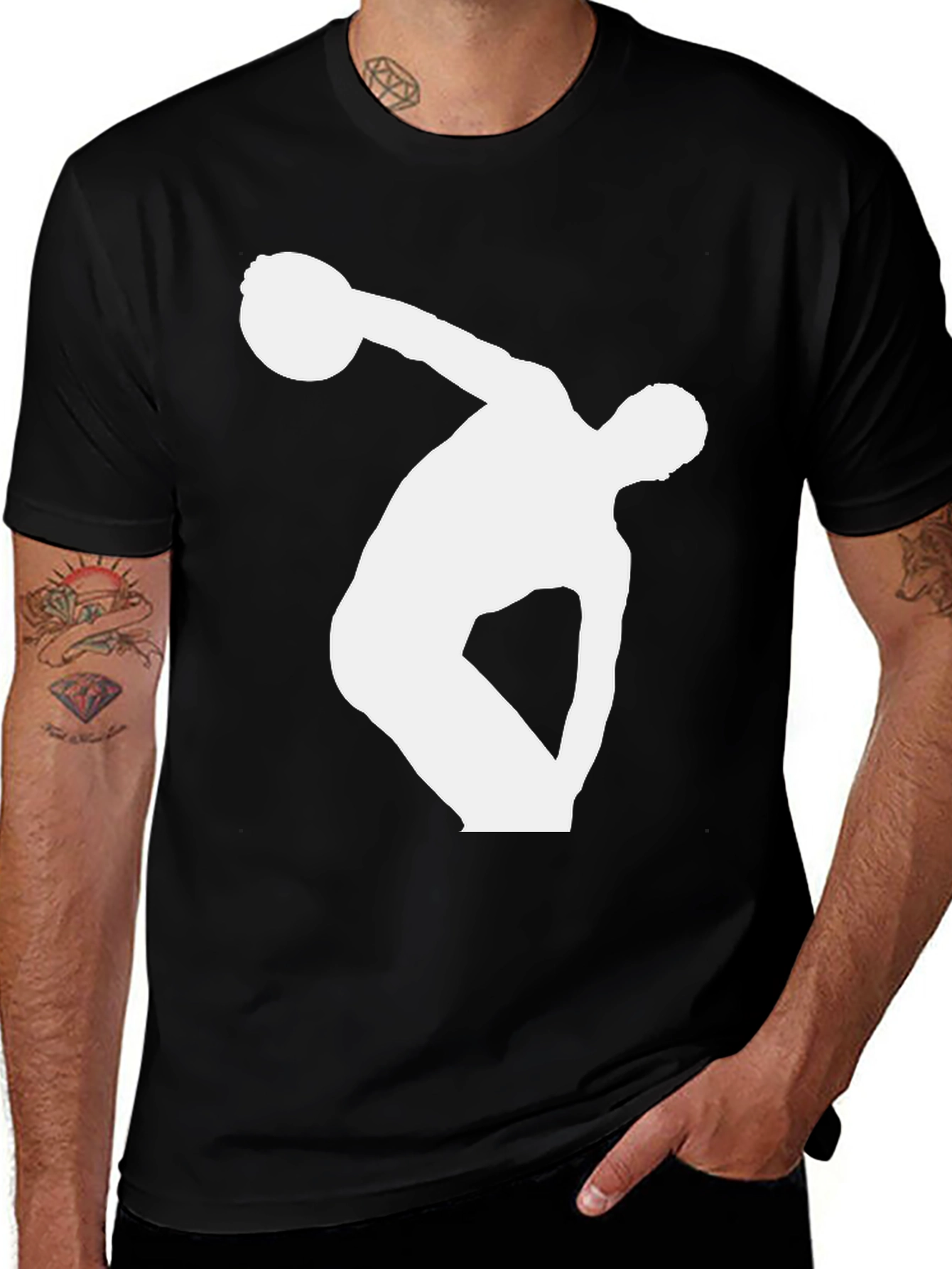 Black Discus Thrower Graphic Tee