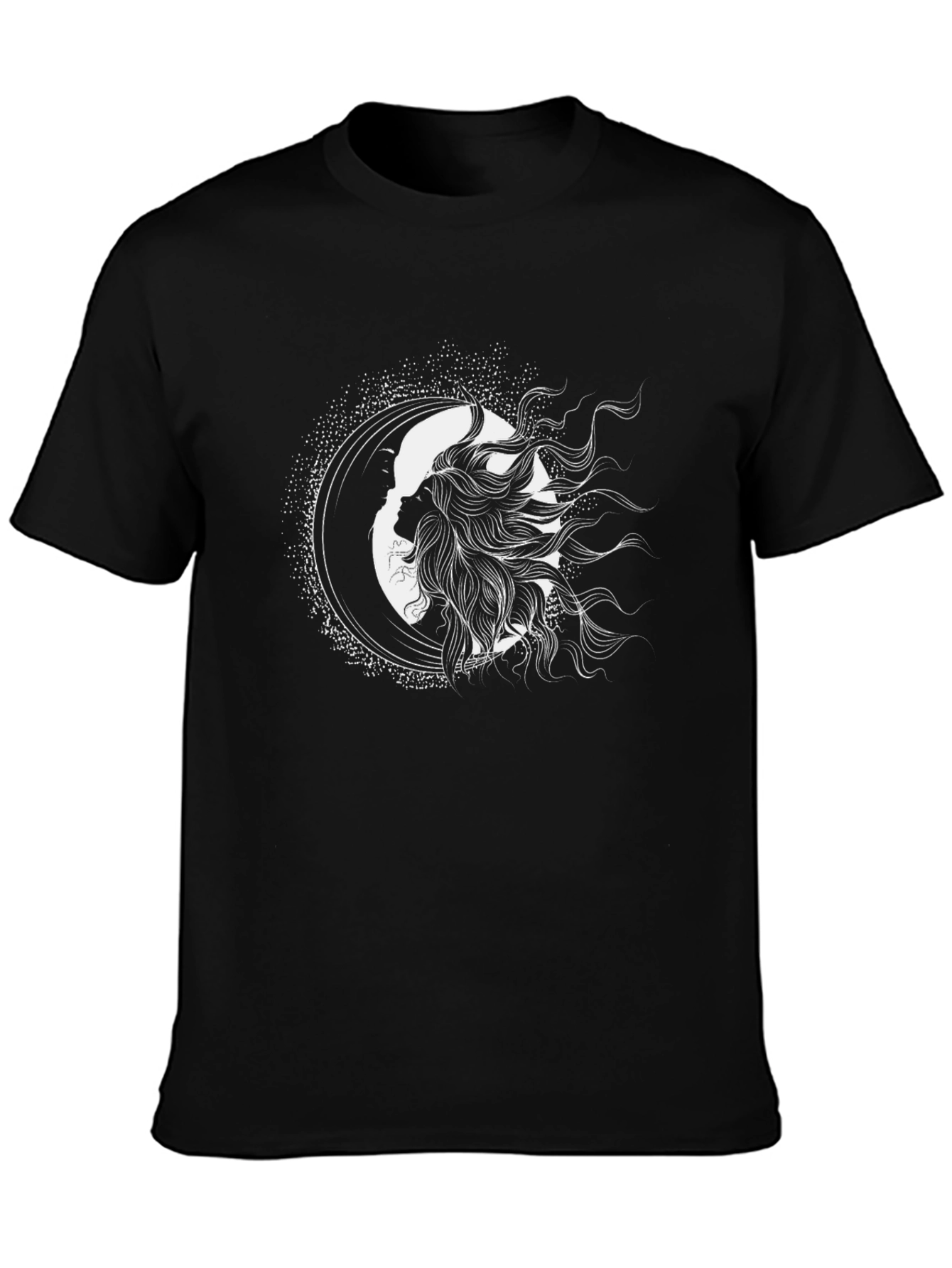 Celestial Silhouette Tee - Sun & Moon Graphic