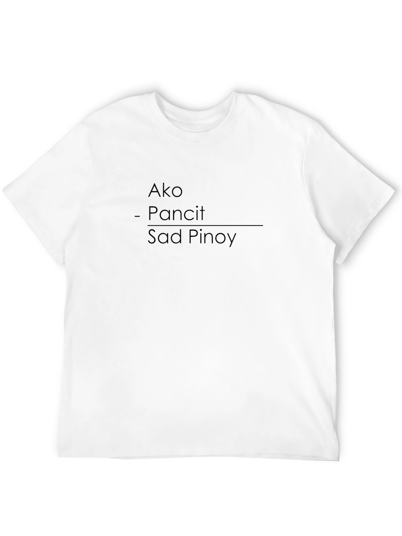 Aku Pancit Sad Pinoy Tee - Comfortable Black T-Shirt