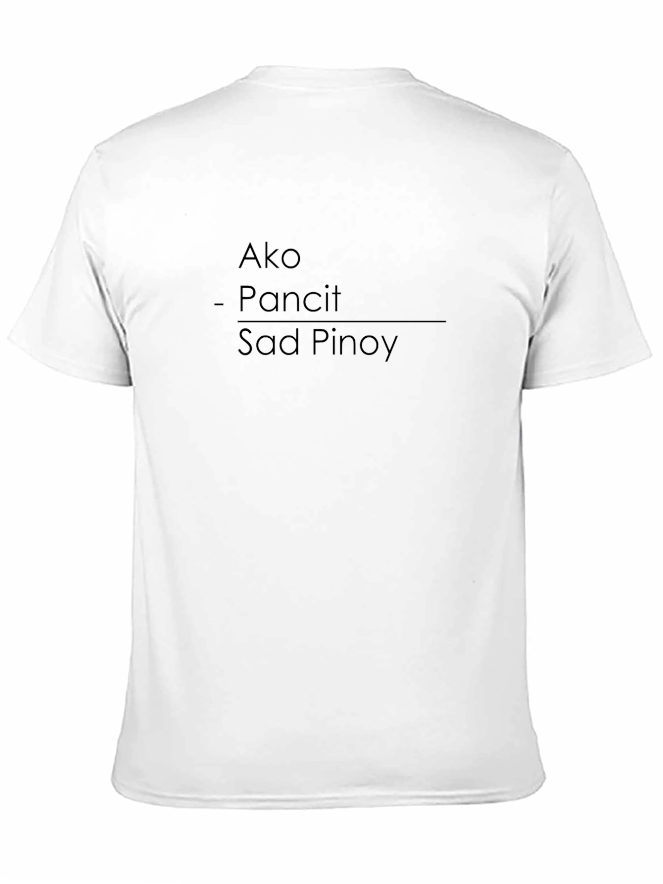 Aku Pancit Sad Pinoy Tee - Comfortable Black T-Shirt