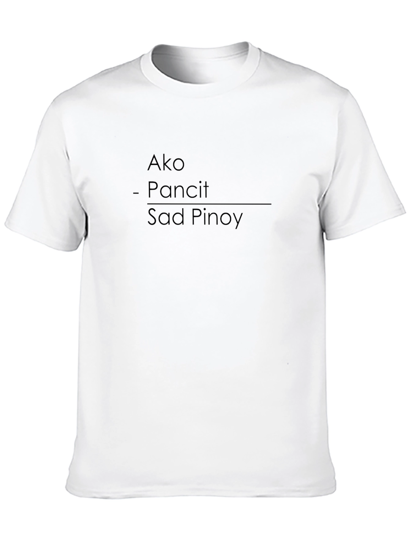 Aku Pancit Sad Pinoy Tee - Comfortable Black T-Shirt