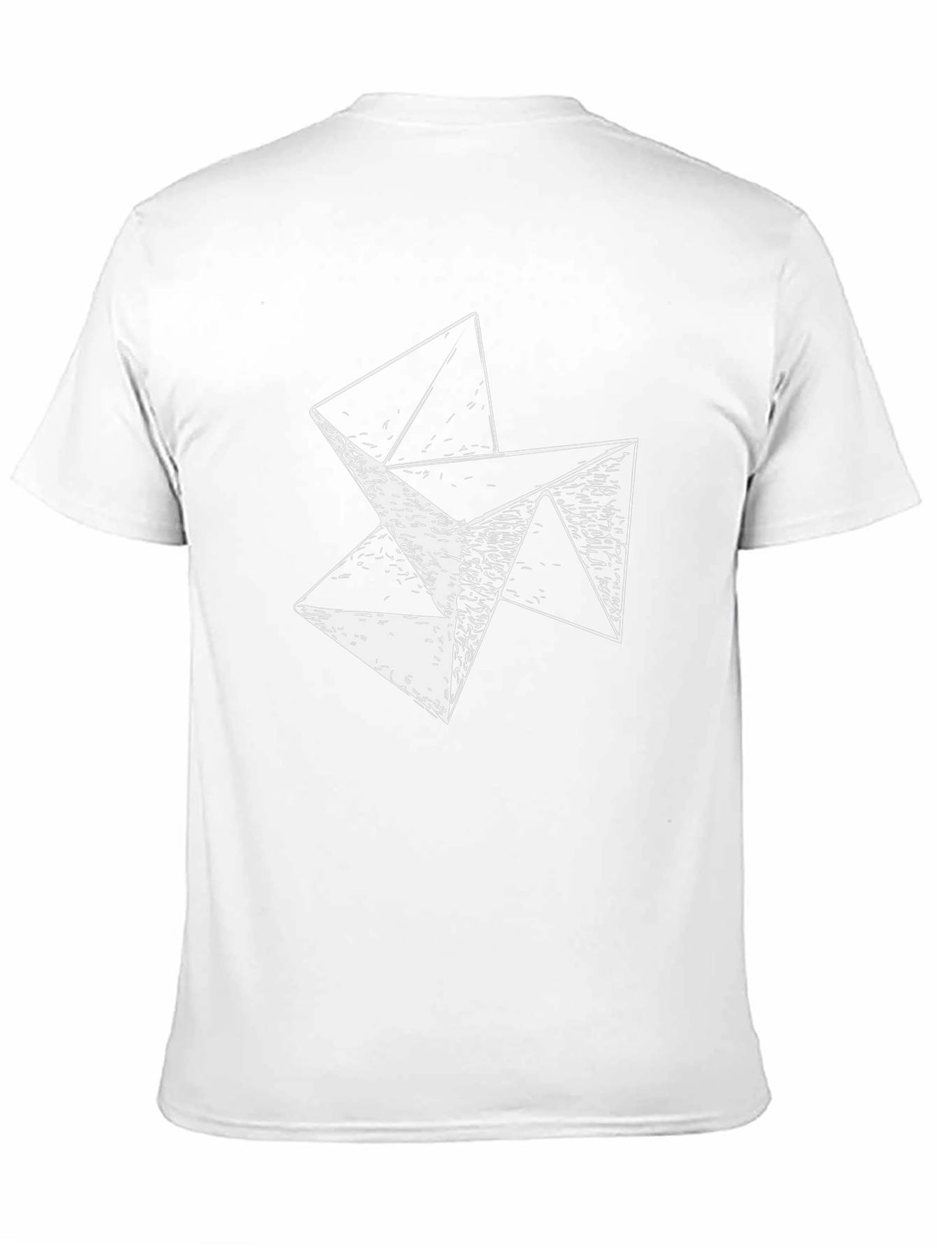 Abstract Geometric Triangle Graphic Tee - Black