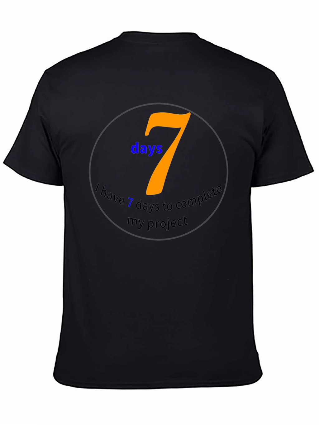 7 Days Project Black T-Shirt