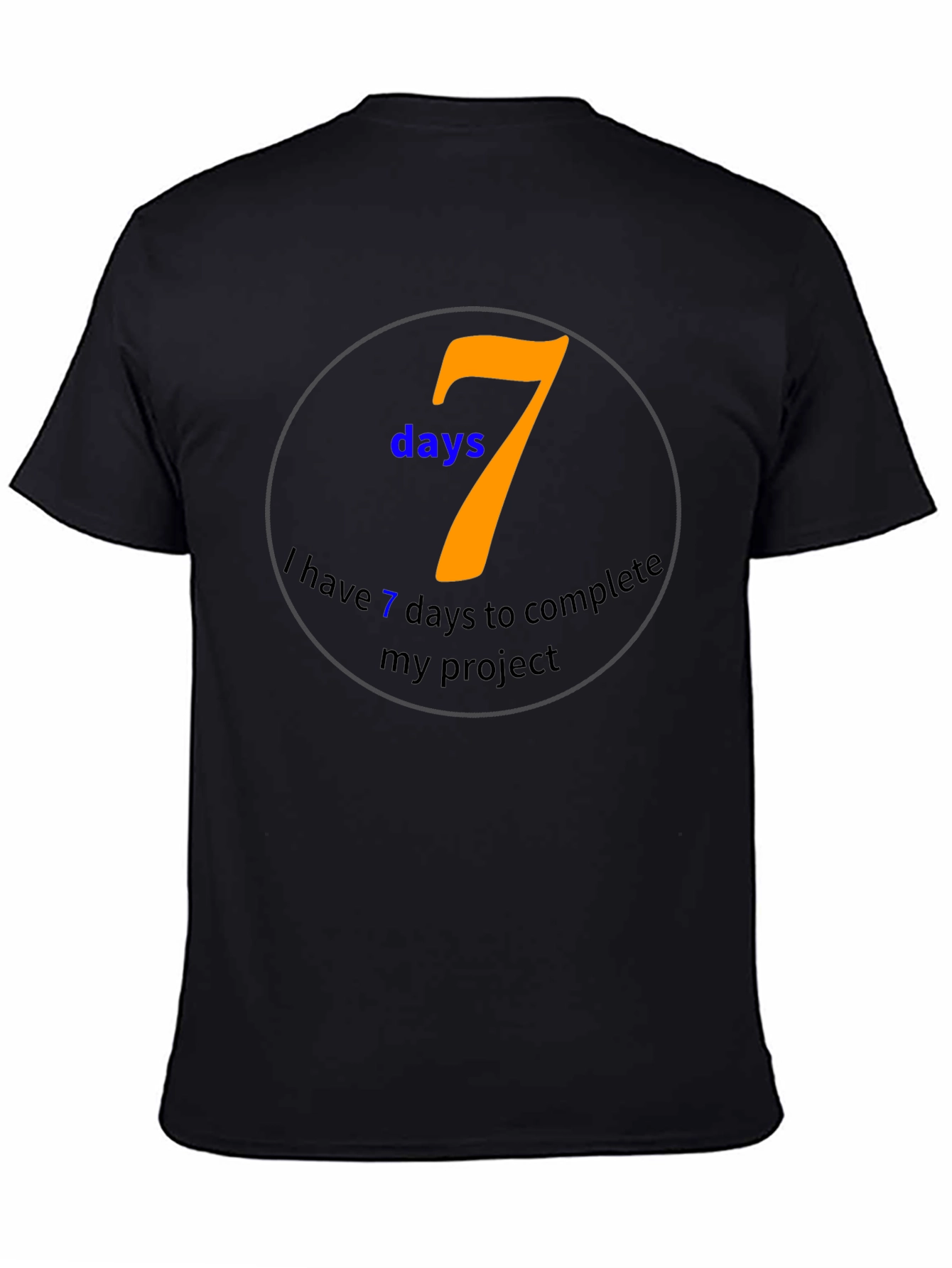 7 Days Project Black T-Shirt