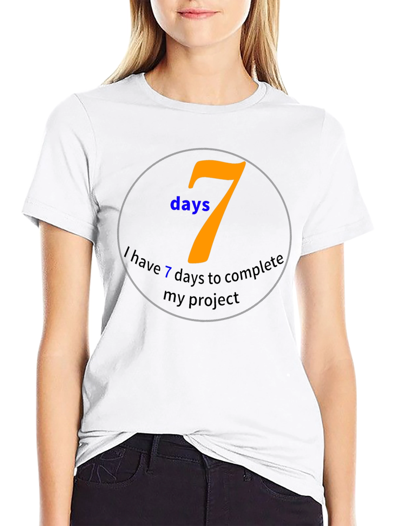 7 Days Project Black T-Shirt