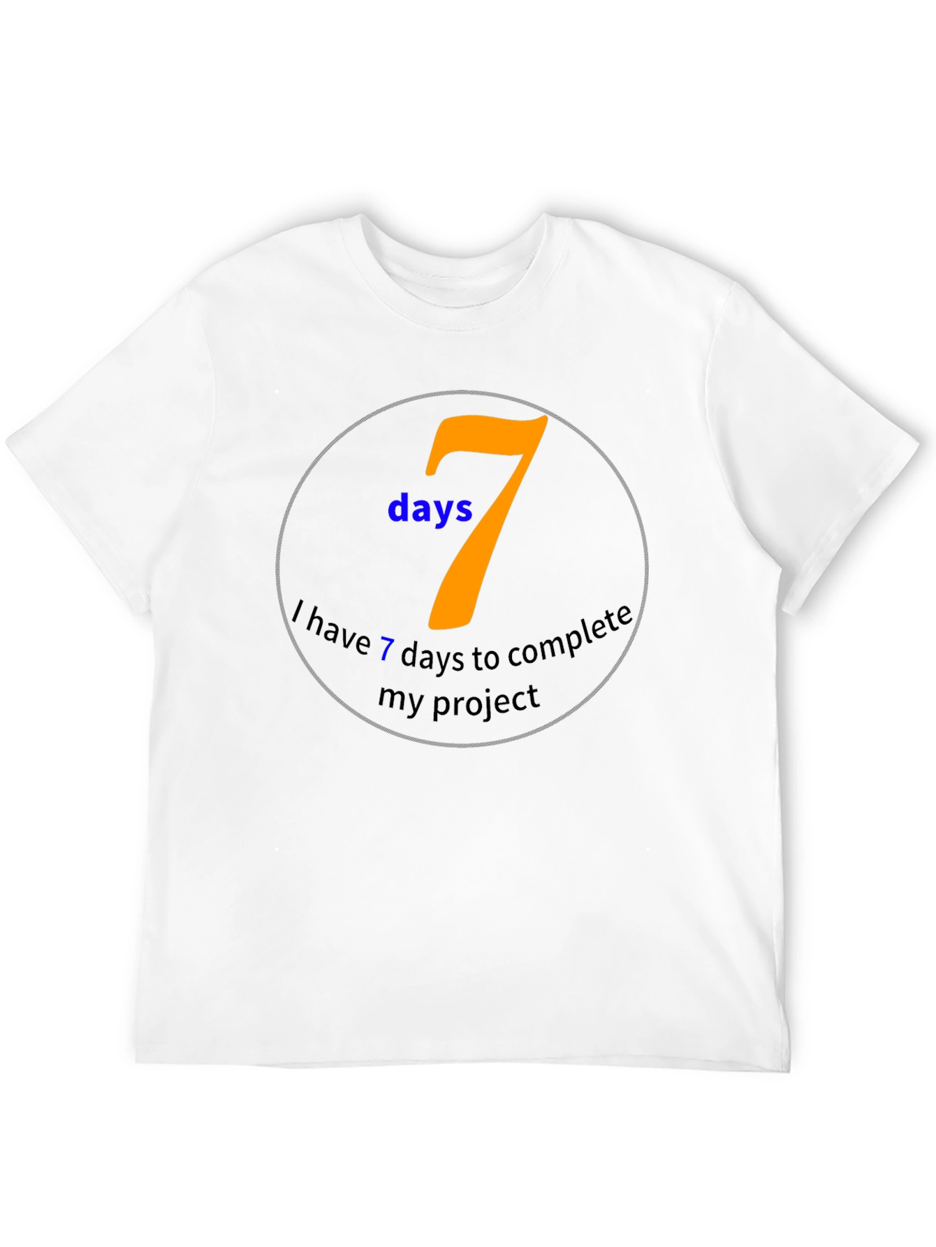 7 Days Project Black T-Shirt