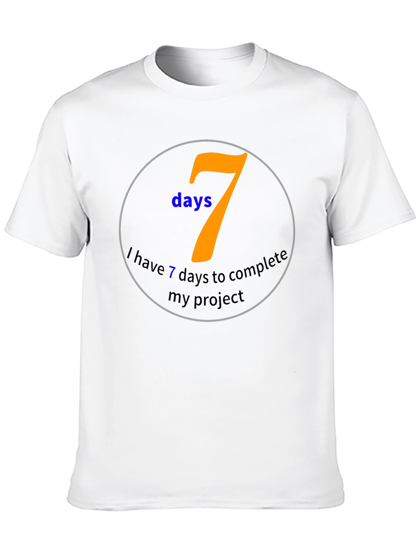 7 Days Project Black T-Shirt