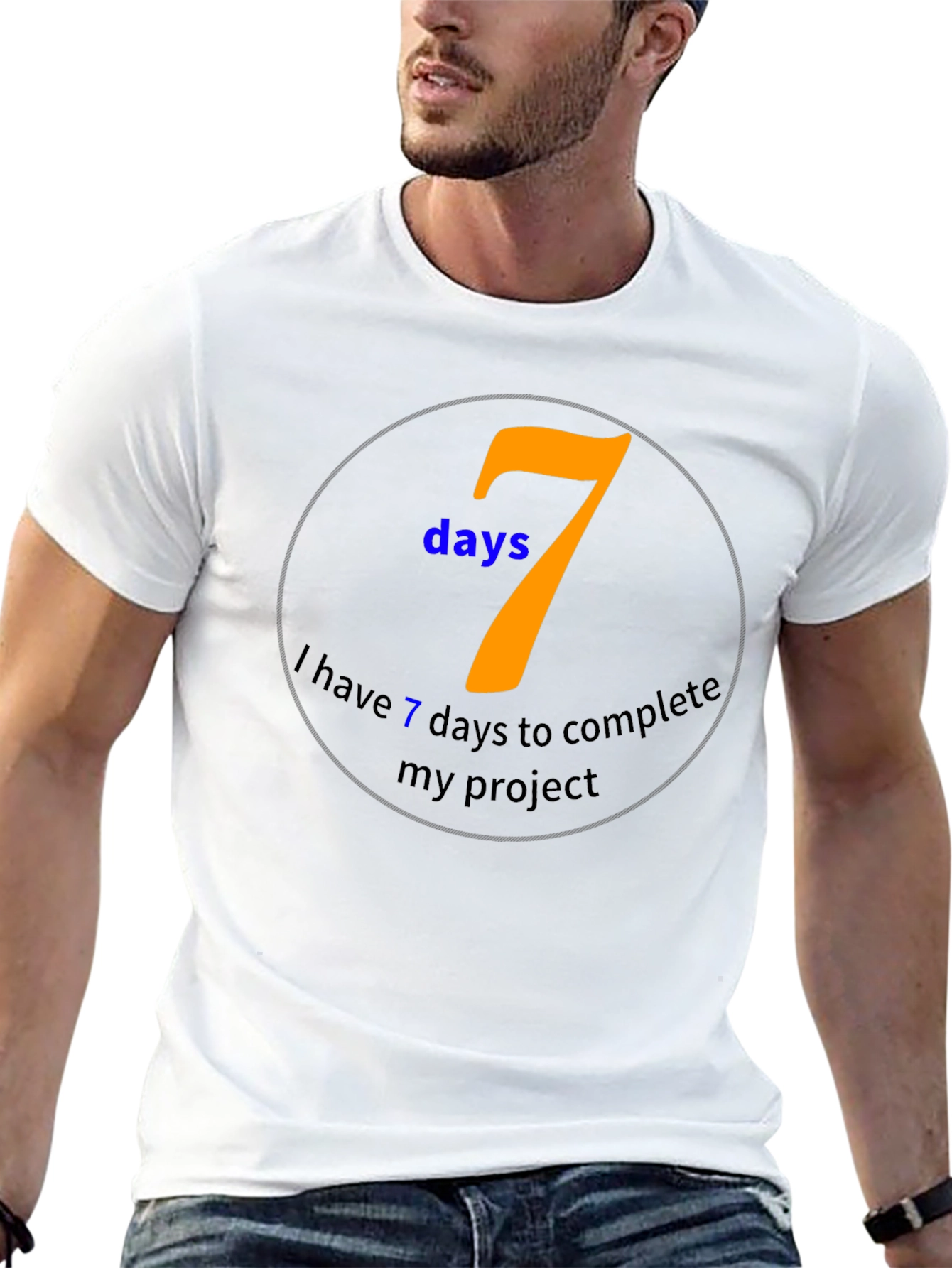 7 Days Project Black T-Shirt
