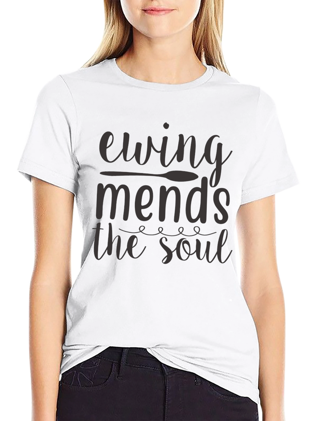 Ewing Mends The Soul Black Graphic T-Shirt