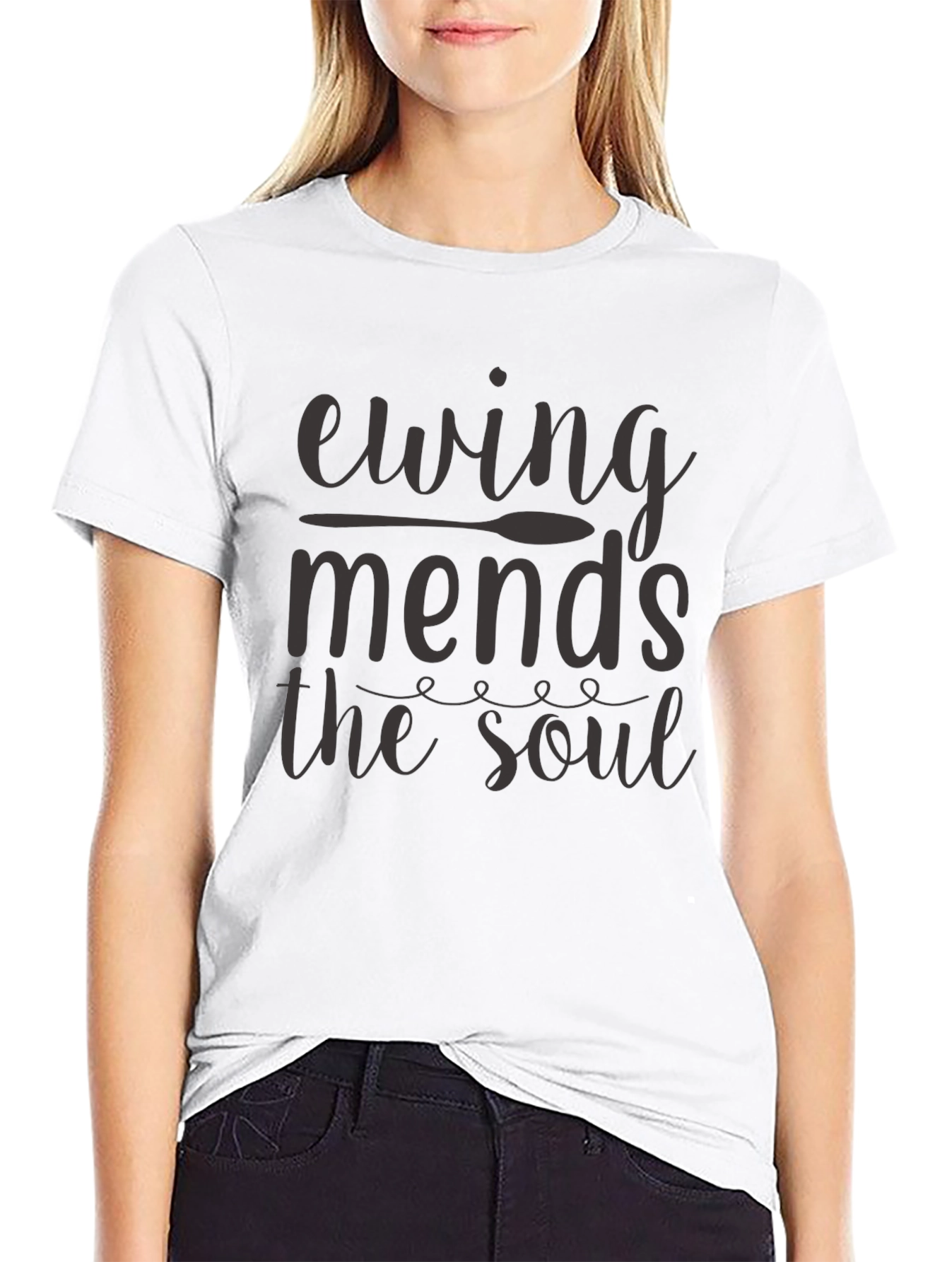 Ewing Mends The Soul Black Graphic T-Shirt