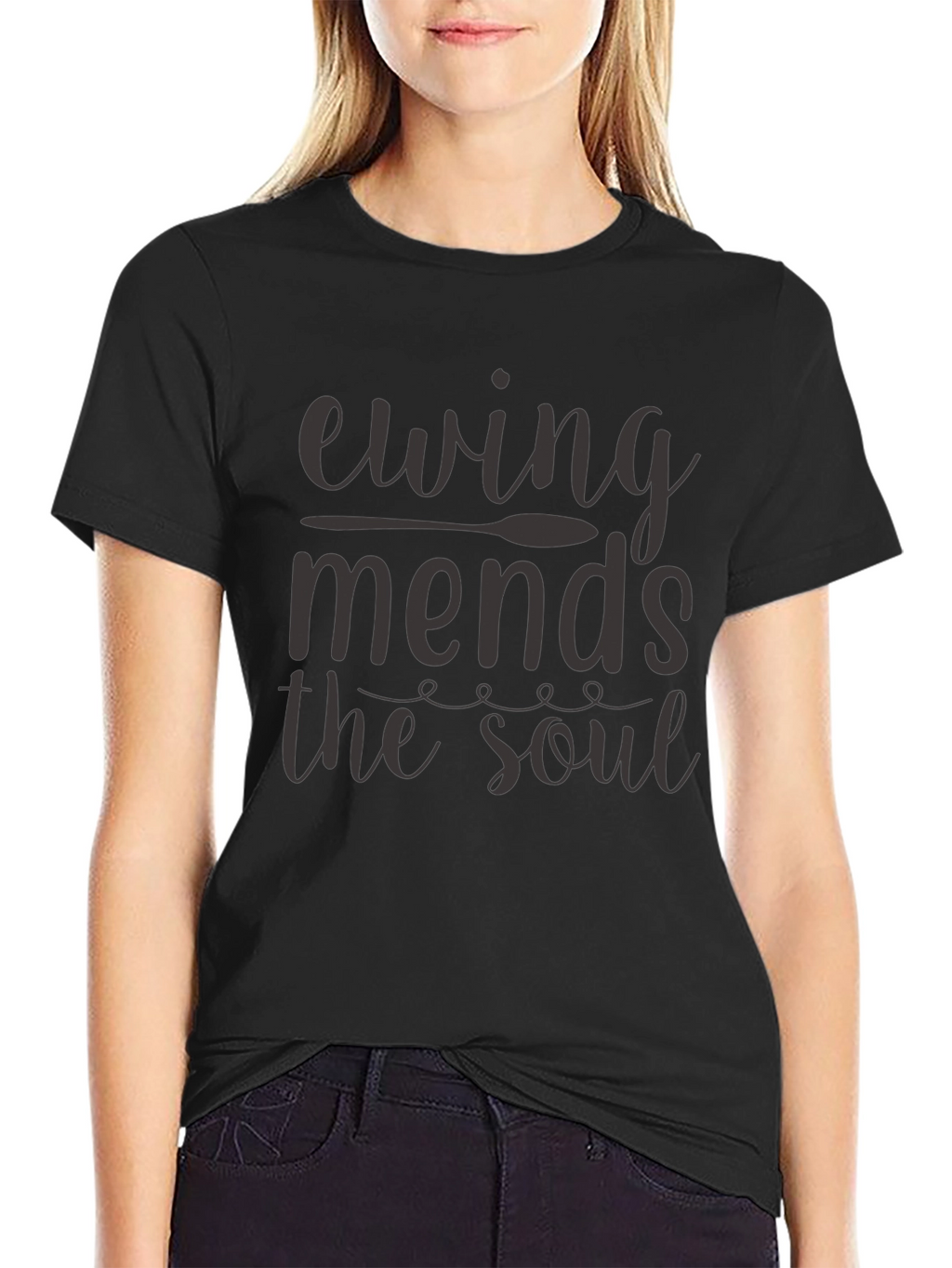 Ewing Mends The Soul Black Graphic T-Shirt