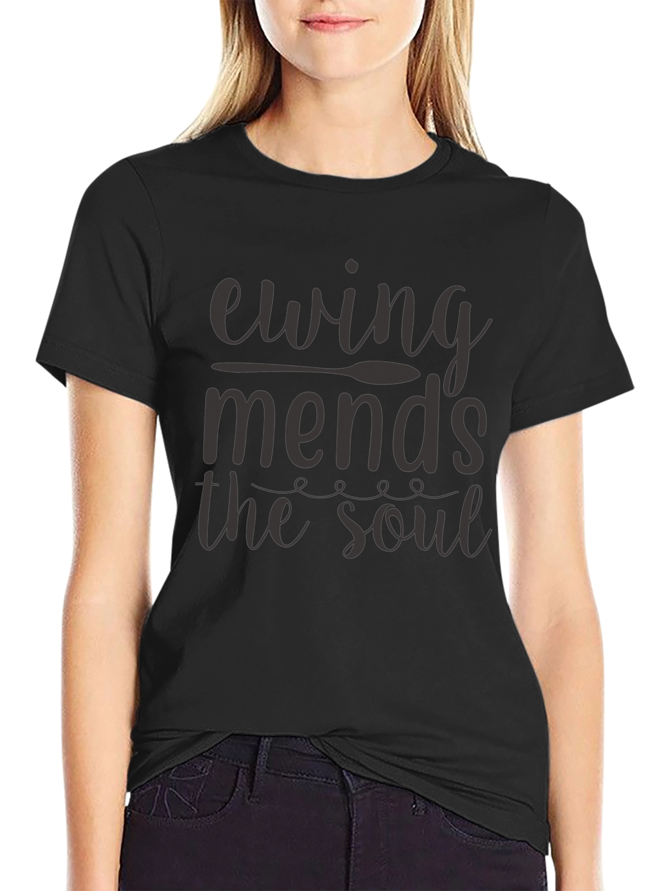 Ewing Mends The Soul Black Graphic T-Shirt