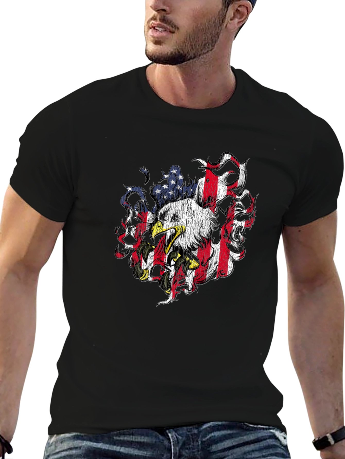 American Eagle Graphic Tee - Patriotic Design