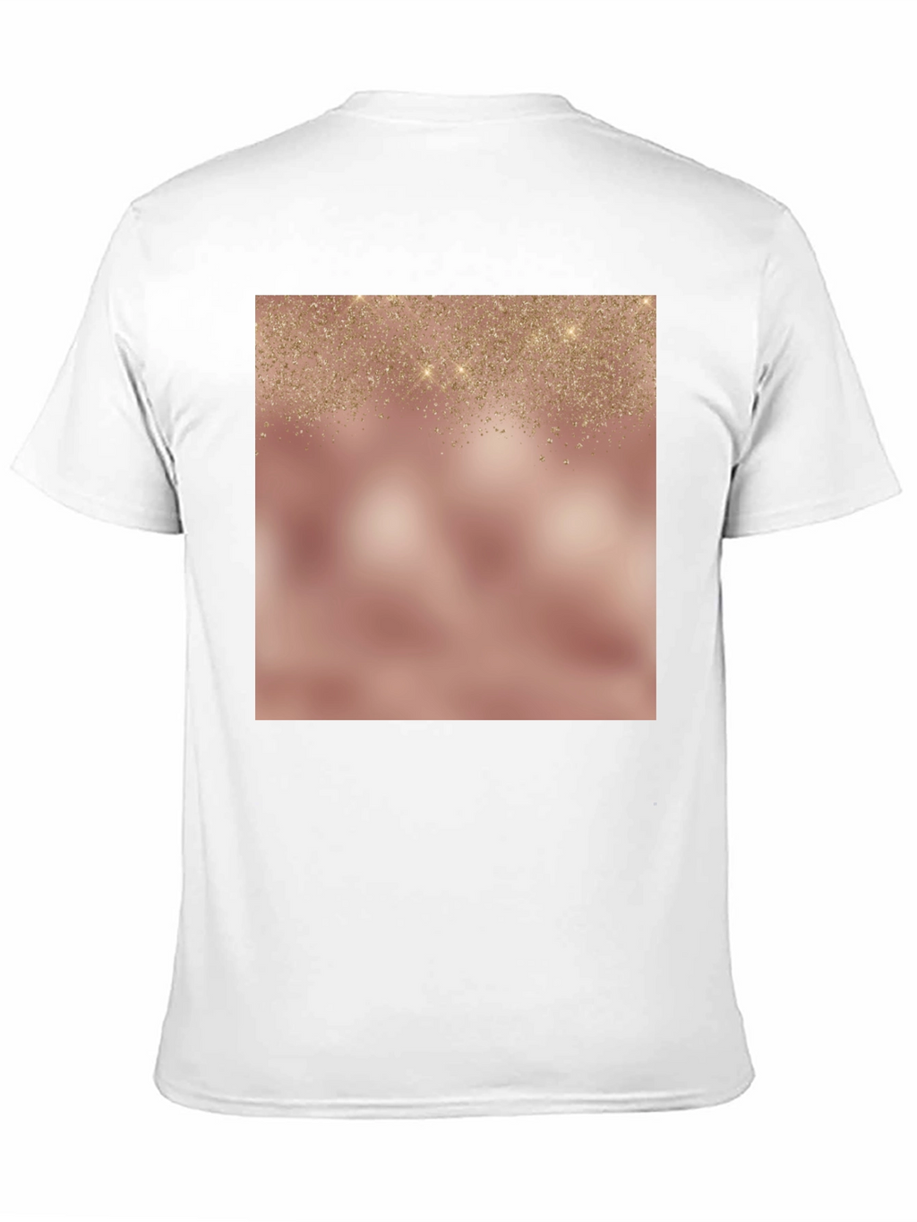 Elegant Glitter Overlay Black T-Shirt